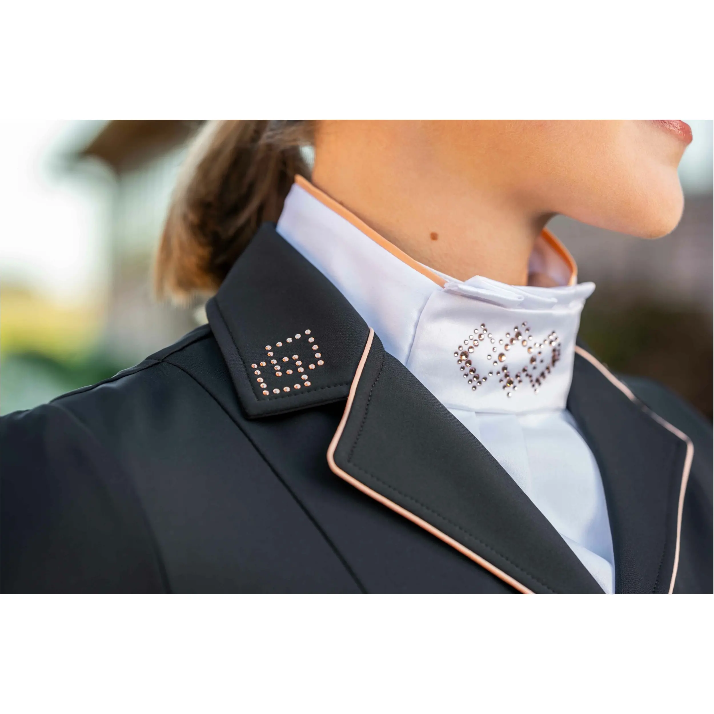 Plastron ABBY weiß/rosegold