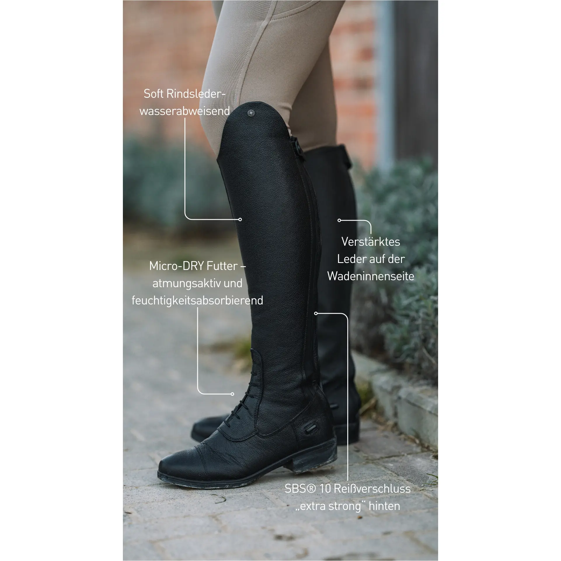 Damen Reitstiefel ADVANCED II TALL Soft Echtleder black