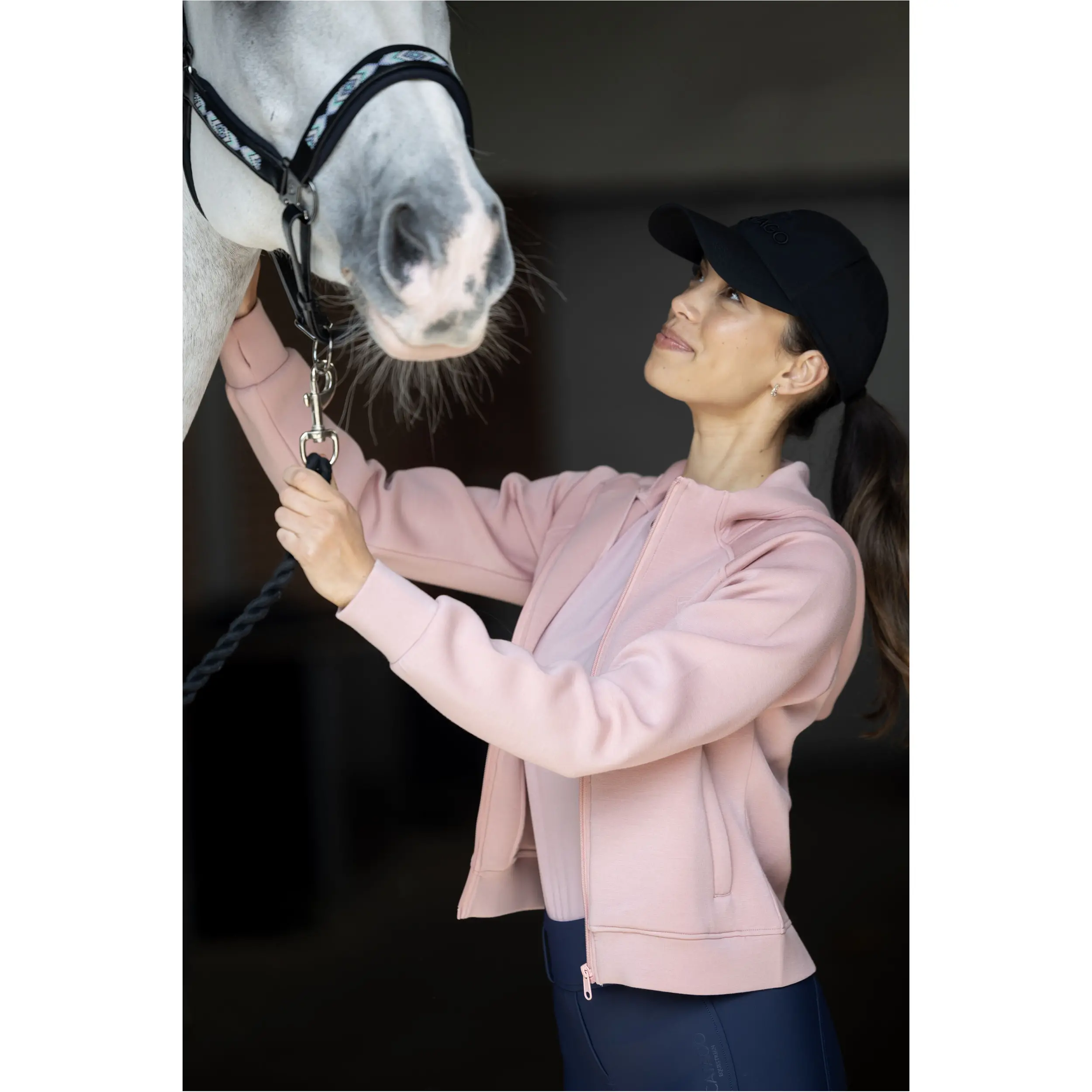 Damen Hoodie mit Reißverschluss AMARA burnished lilac
