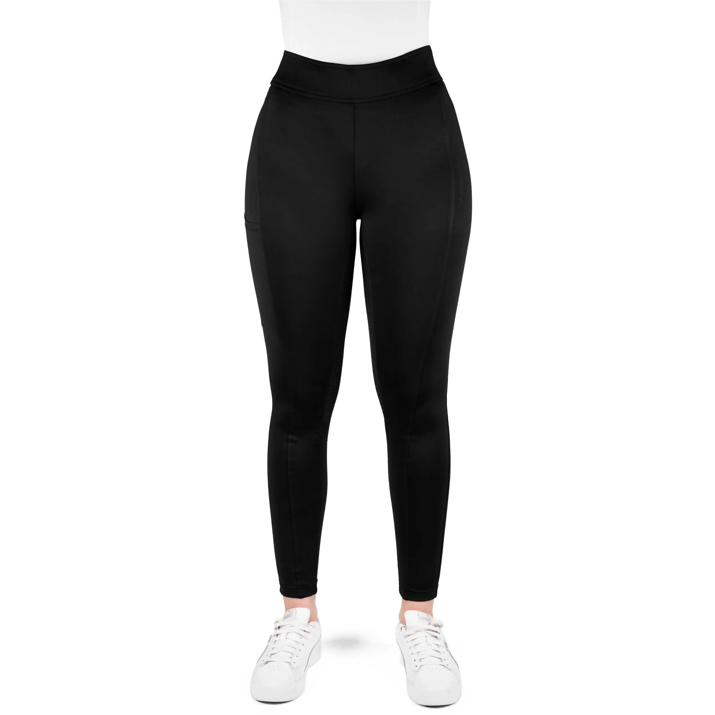 Damen Reitleggings Silikon Vollbesatz EK-BIRDY schwarz