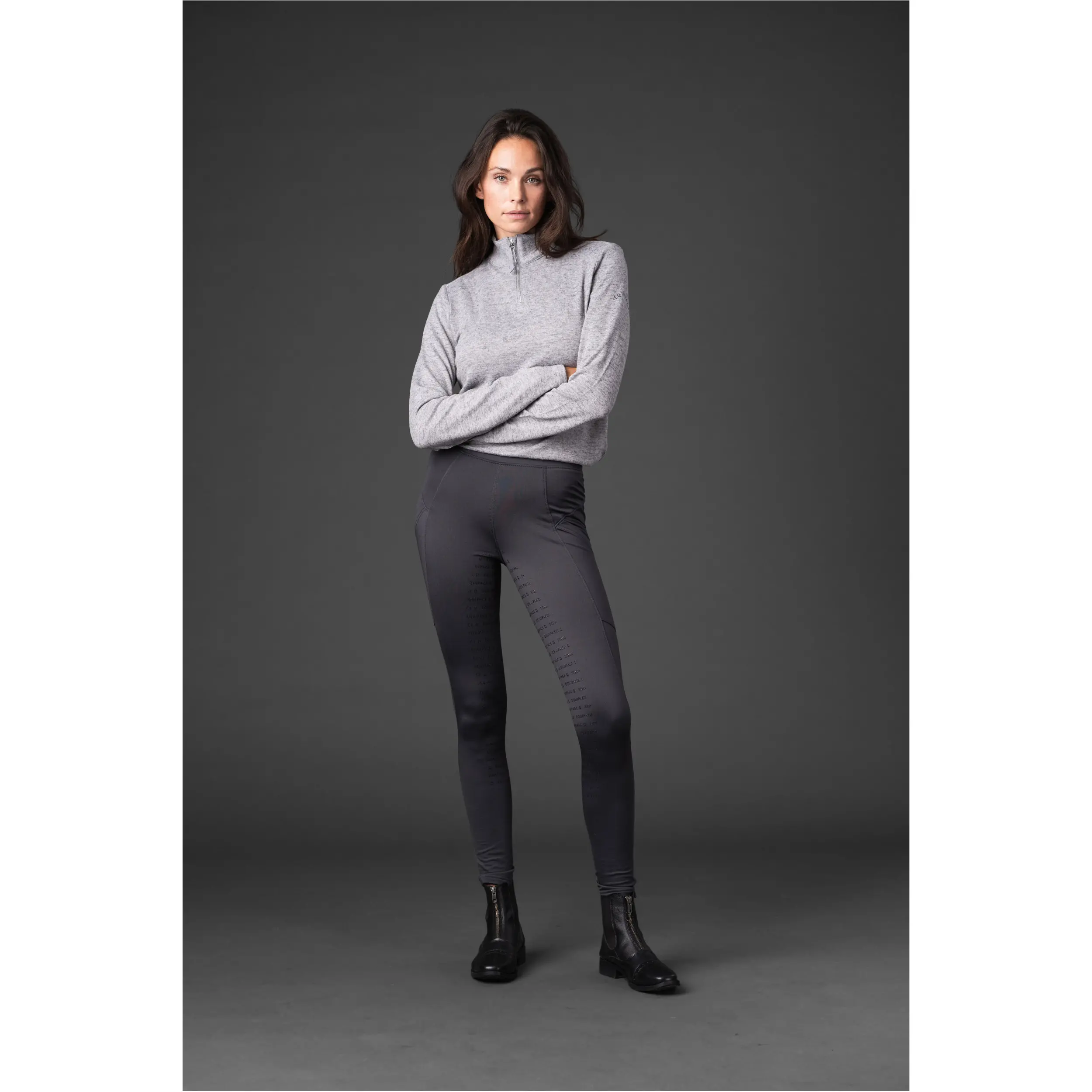 Winter Damen Reitleggings Silikon Vollbesatz VANDA asphalt Winter Damen Reitleggings Silikon Vollbesatz VANDA asphalt