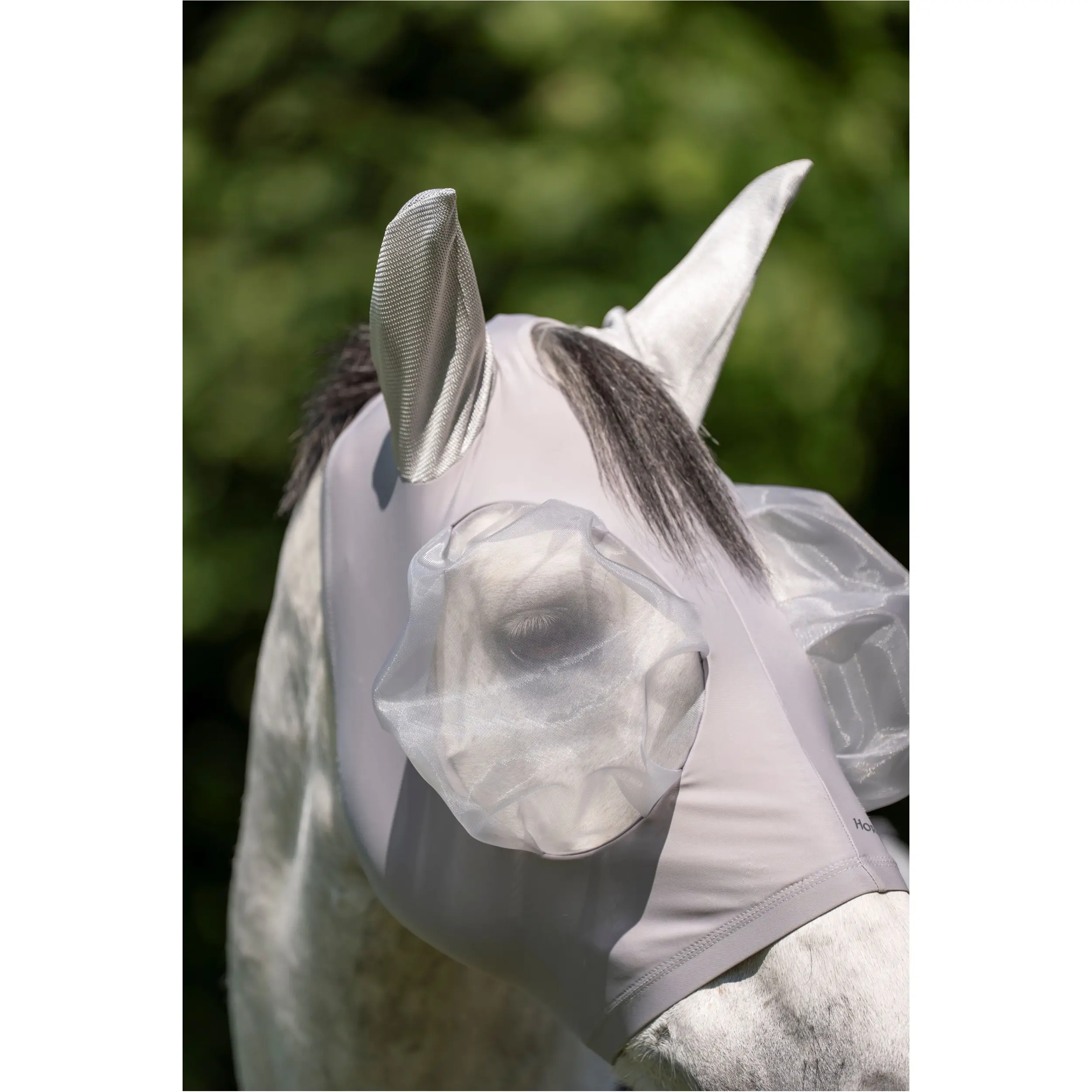 Fliegenmaske AMIGO Defense Flymask silver