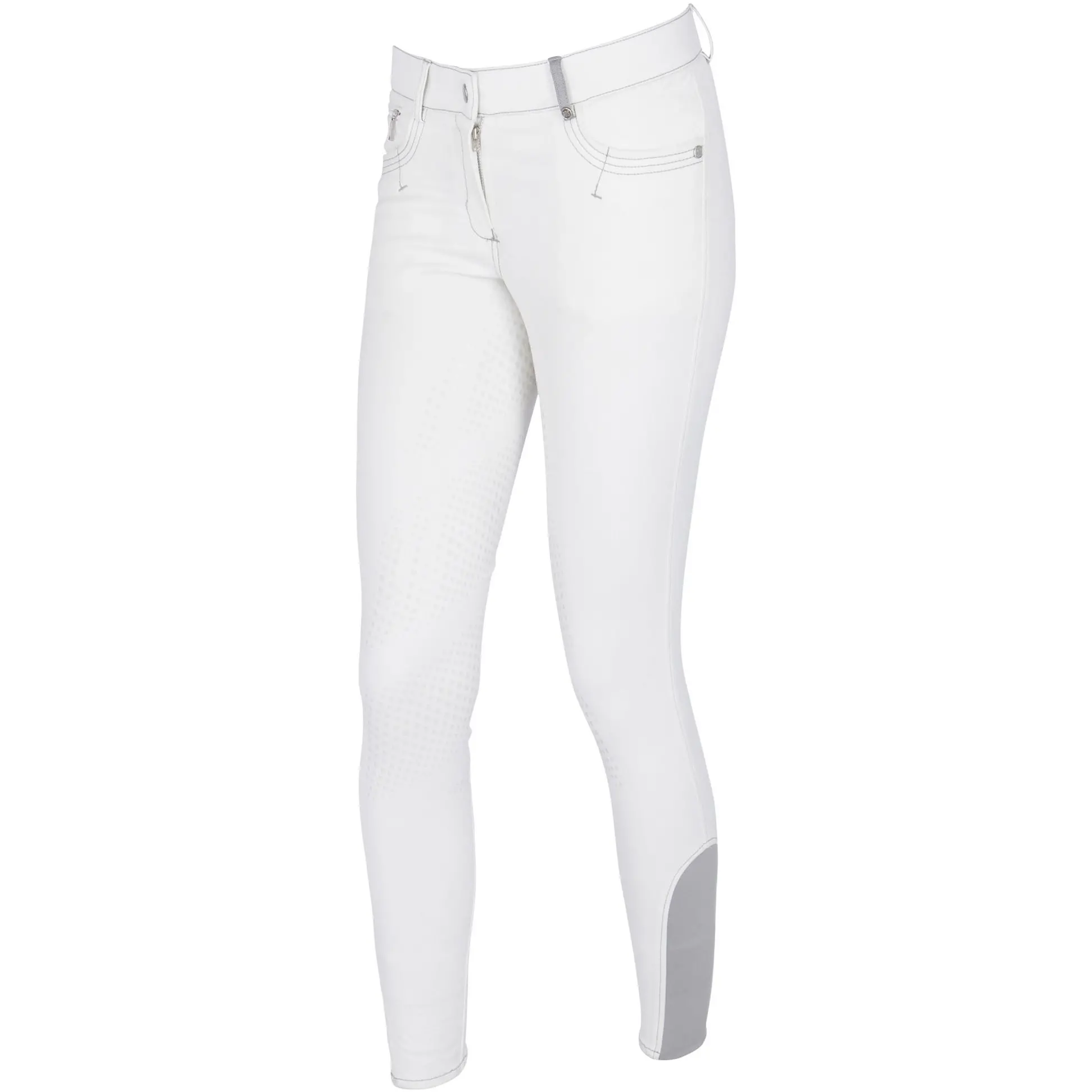 Kinder Reithose Silikon Vollbesatz BASIC PLUS weiß