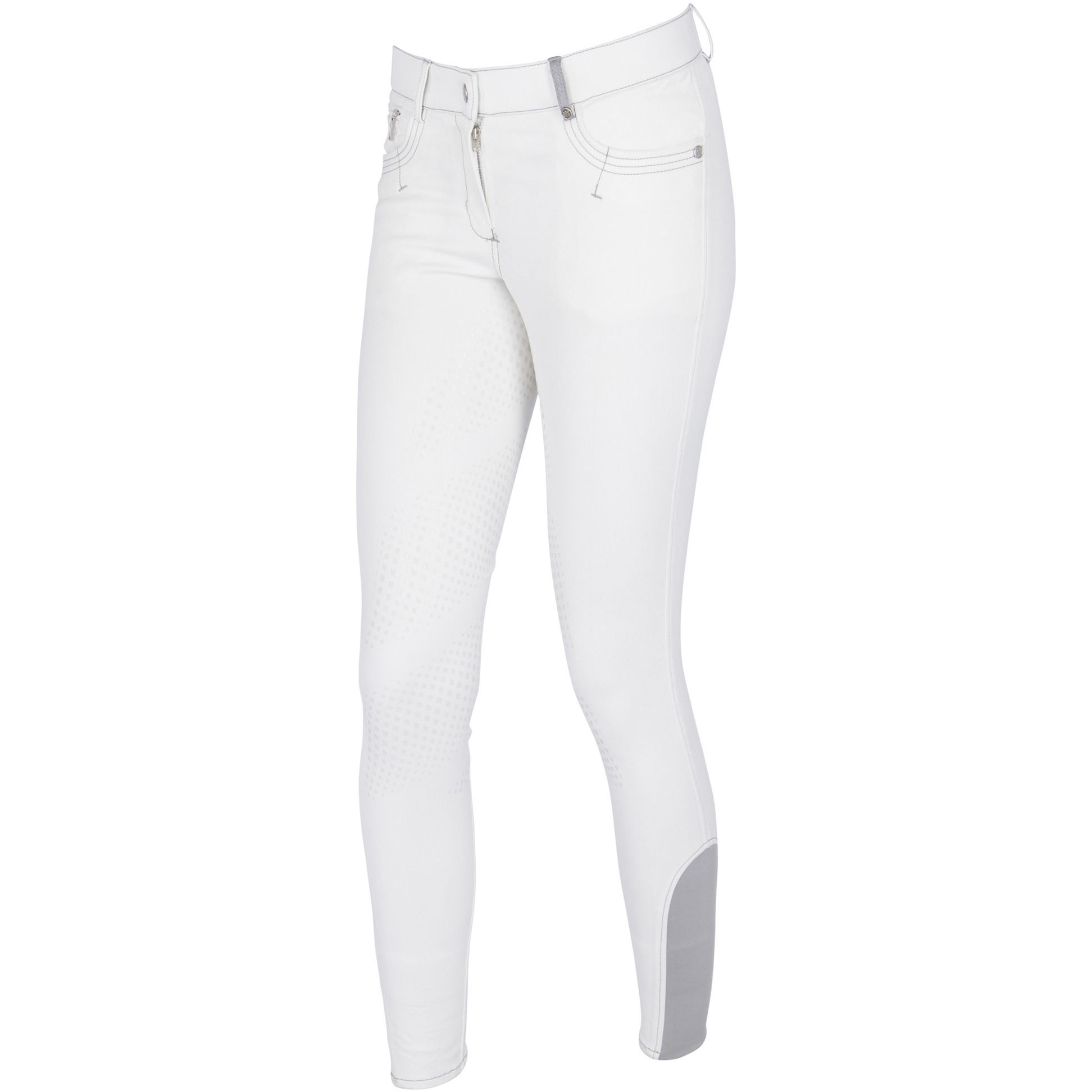 Kinder Reithose Silikon Vollbesatz BASIC PLUS weiß