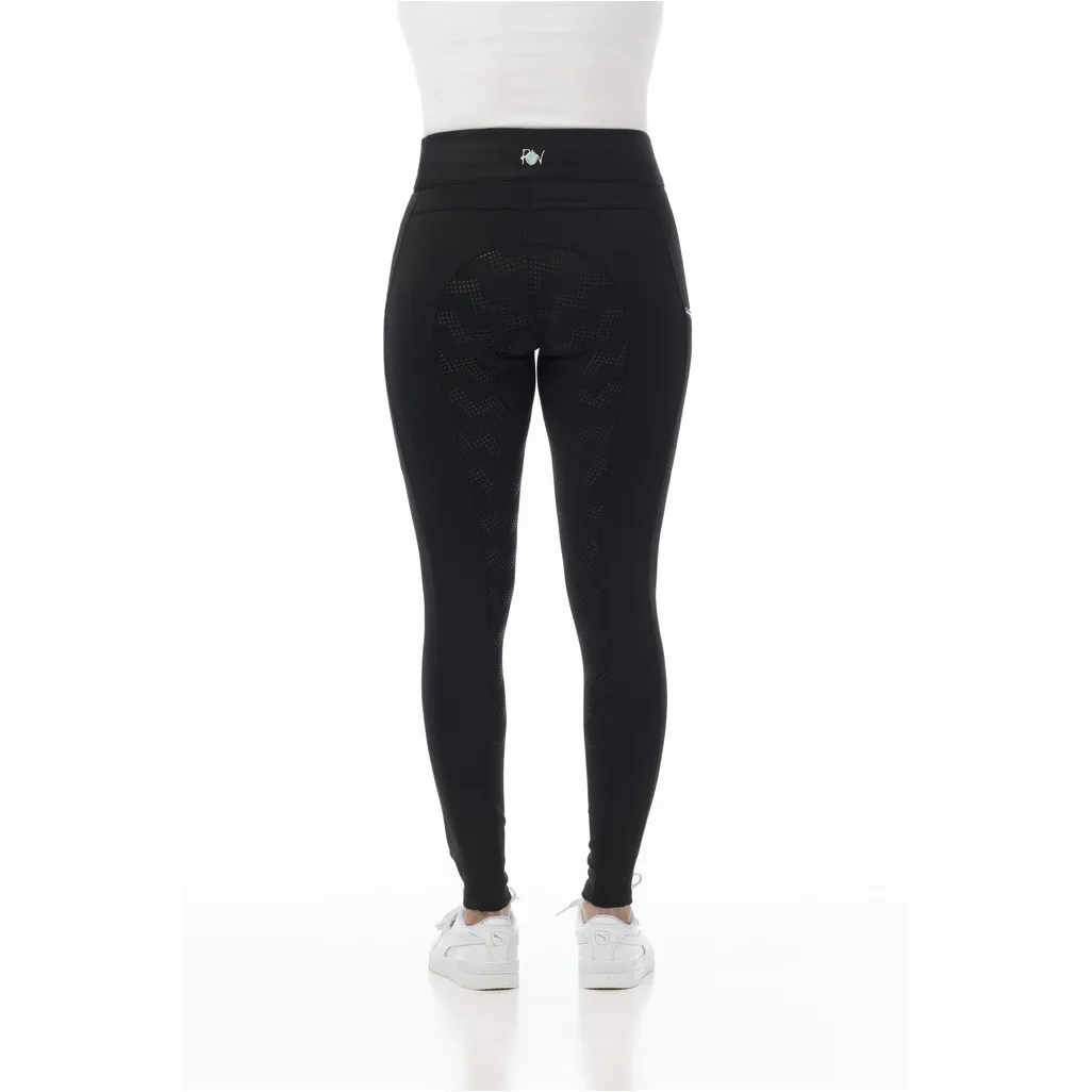 Damen Reitleggings Silikon Vollbesatz AGADIR schwarz