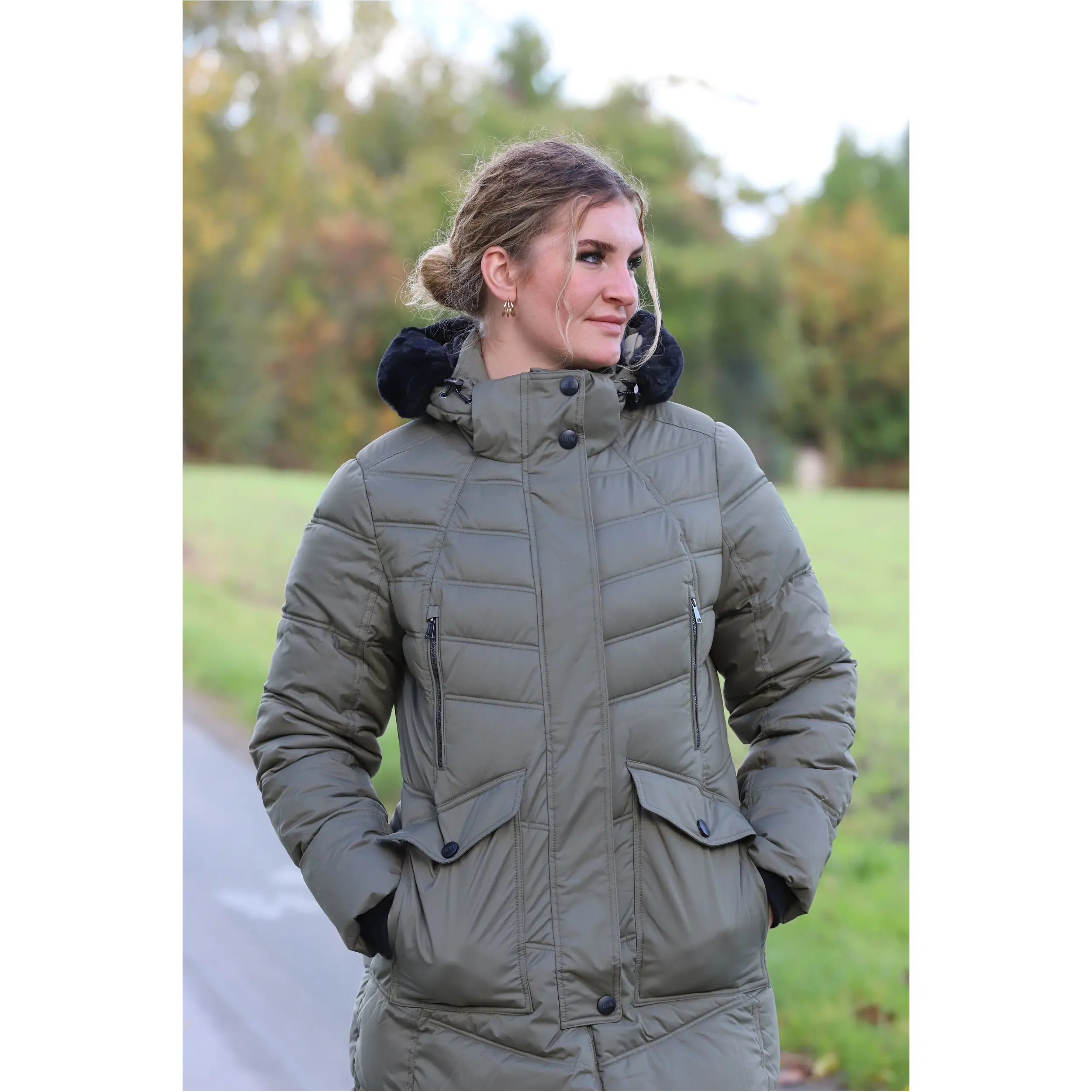 Damen Thermomantel SOPHIA olive
