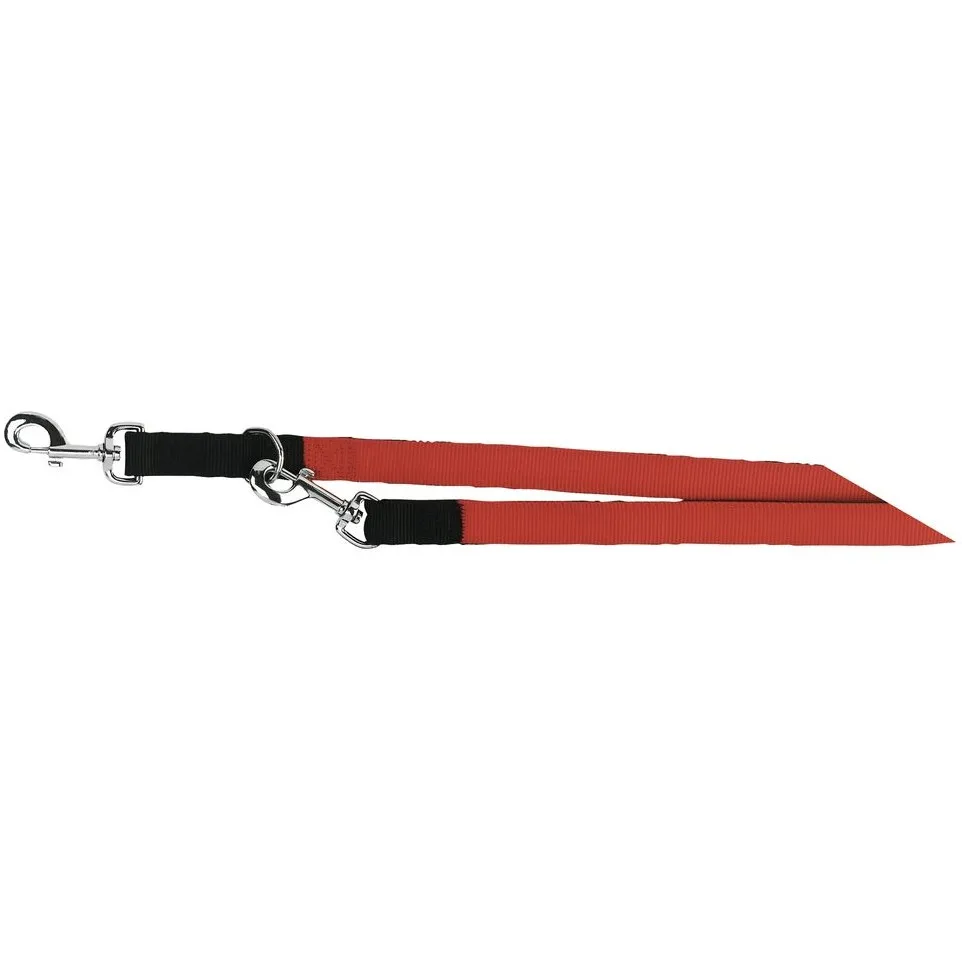 Hundeführleine MIAMI PLUS schwarz/rot 200cm/2,5cm