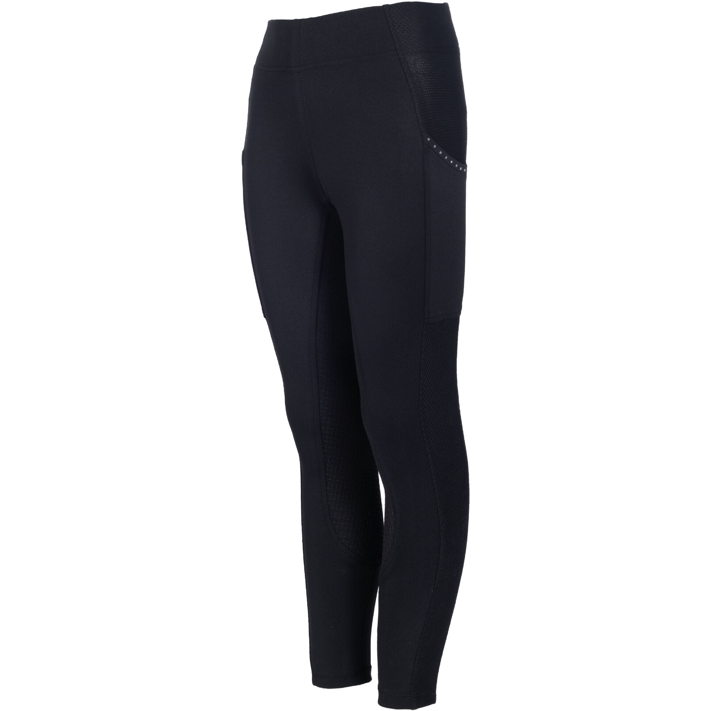 Damen Reitleggings Silikon Vollbesatz MESH STYLE schwarz