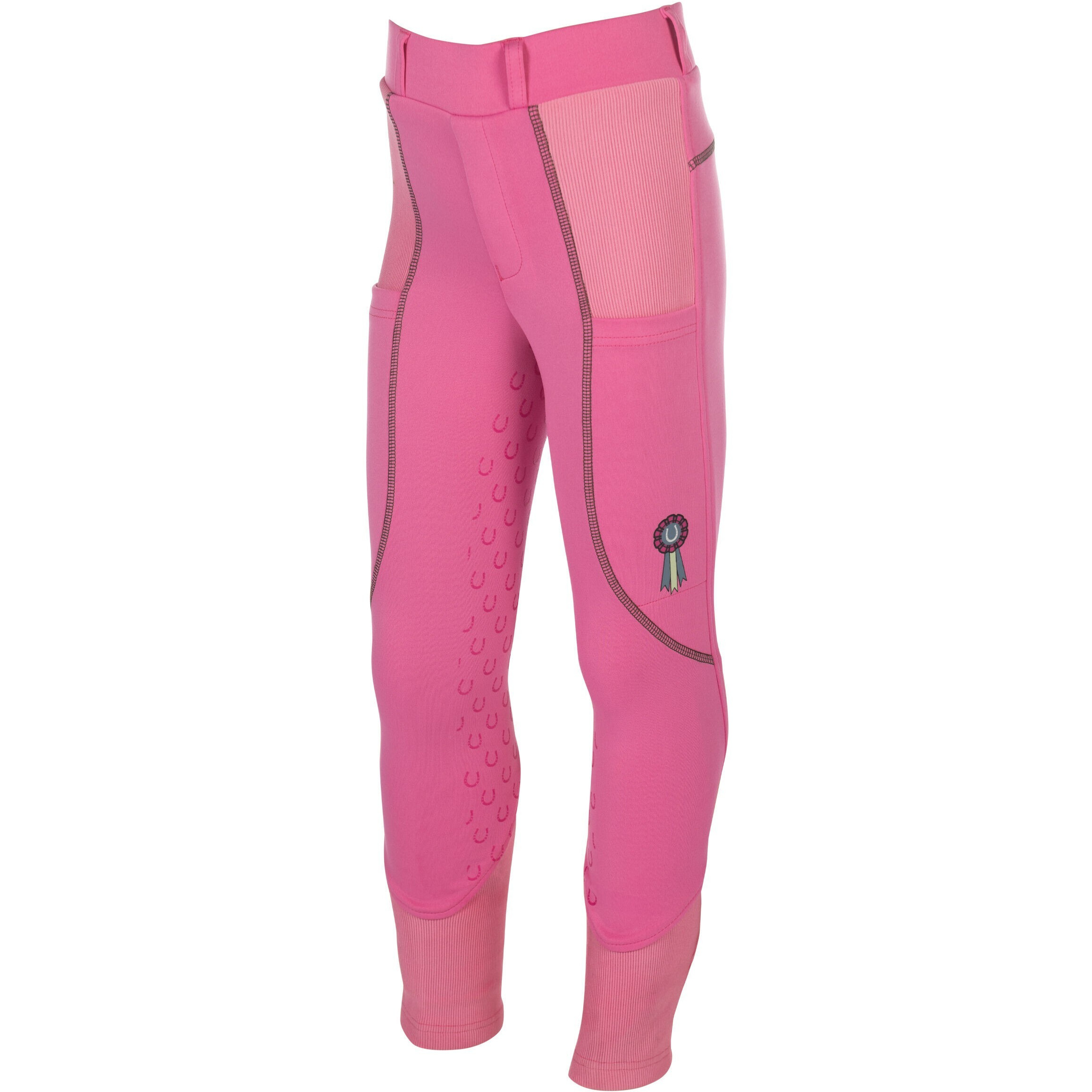 Kinder Reitleggings Silikon Vollbesatz CLAIRE pink
