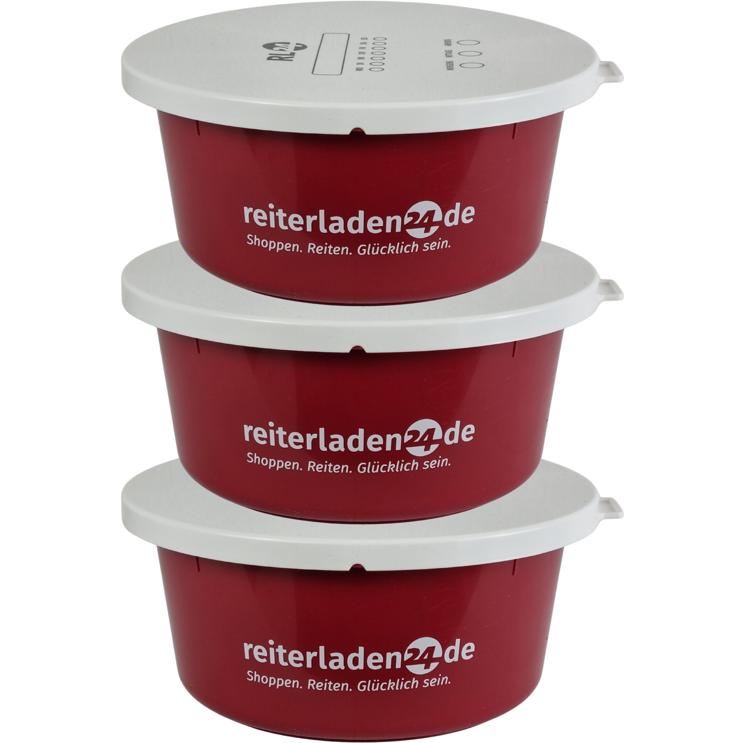 Müslischale mit Deckel rubinrot (3er Set) Müslischale mit Deckel rubinrot (3er Set)