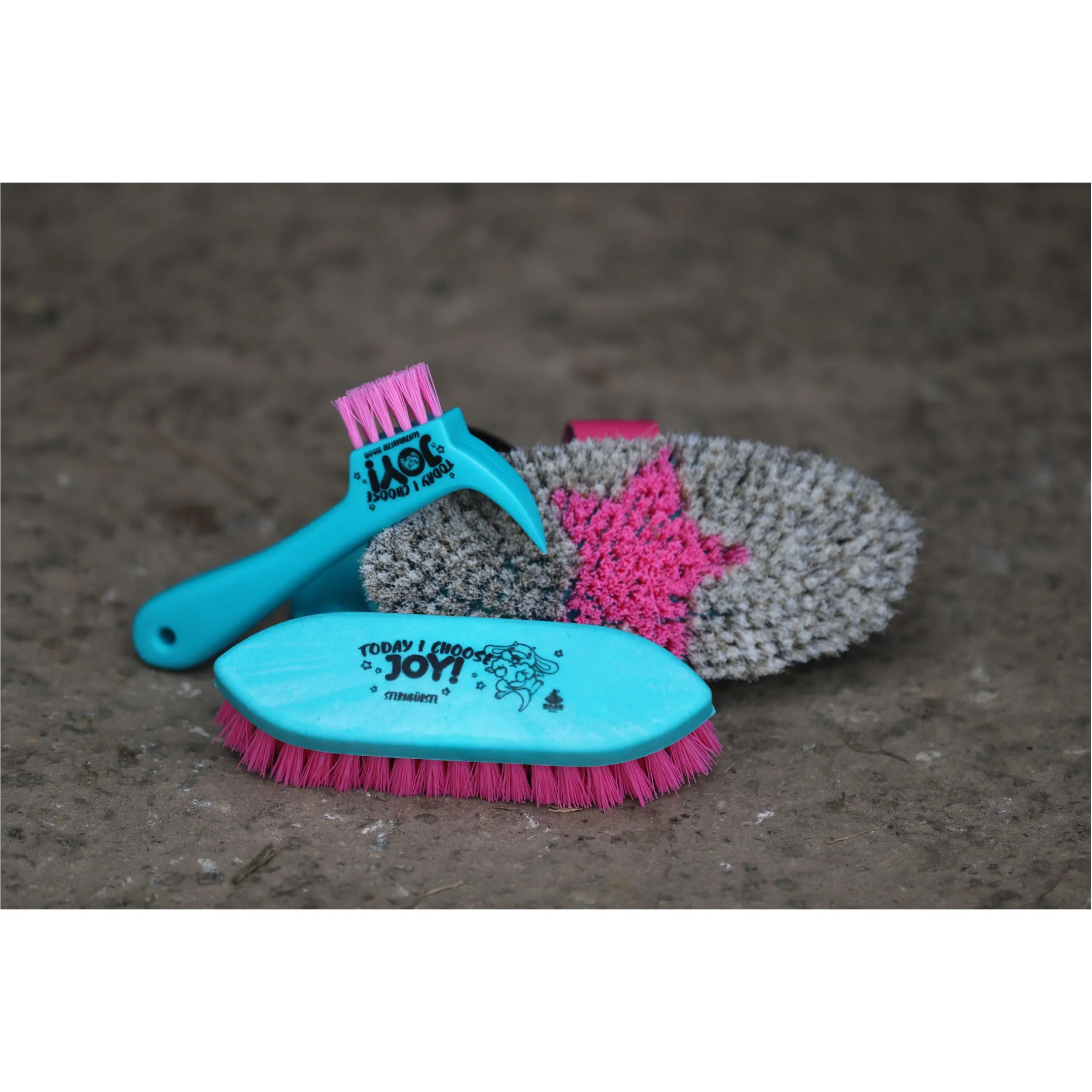 Wurzelbürste Pummel MOOH türkis/pink