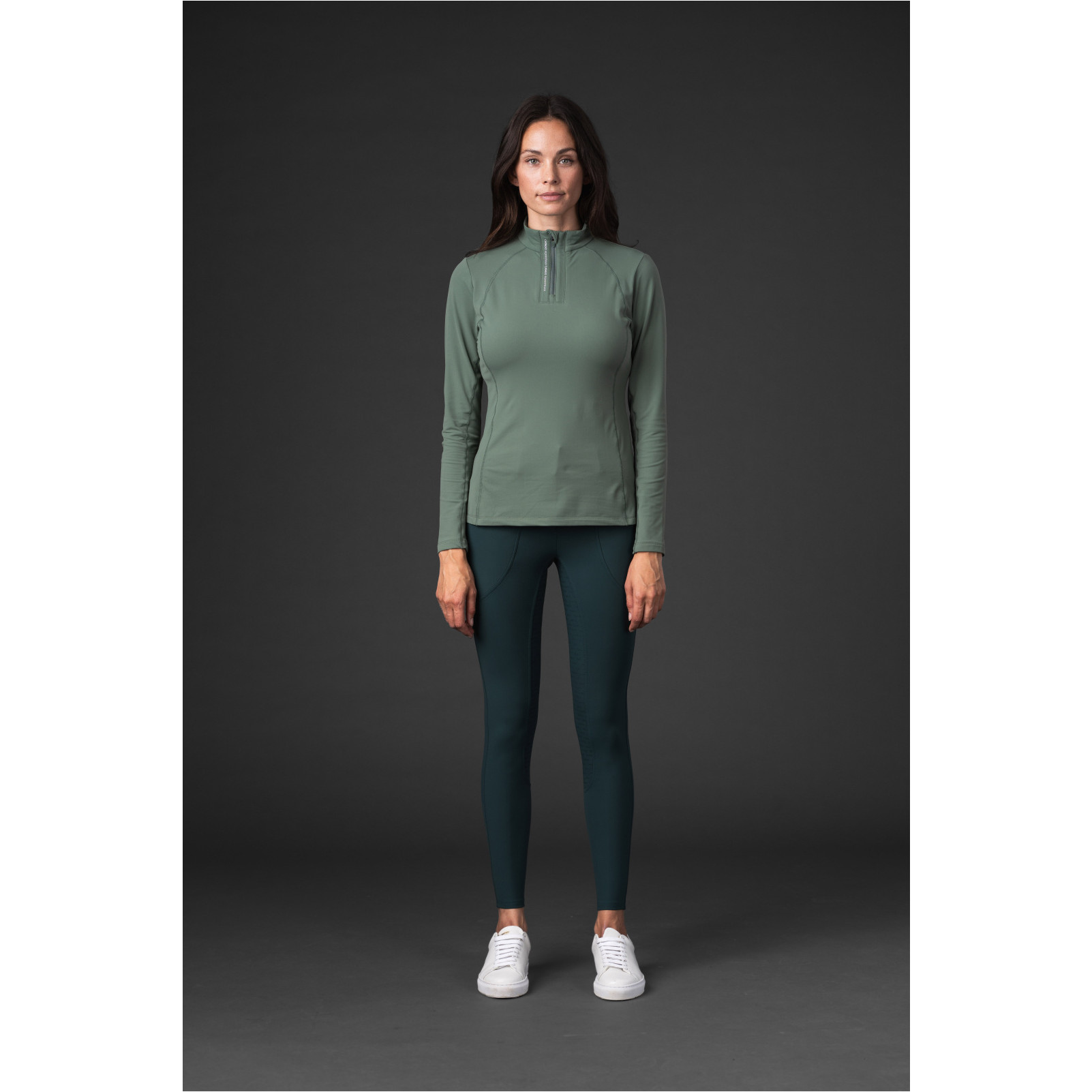 Damen Funktionsshirt Langarm BREE half-zip duck green