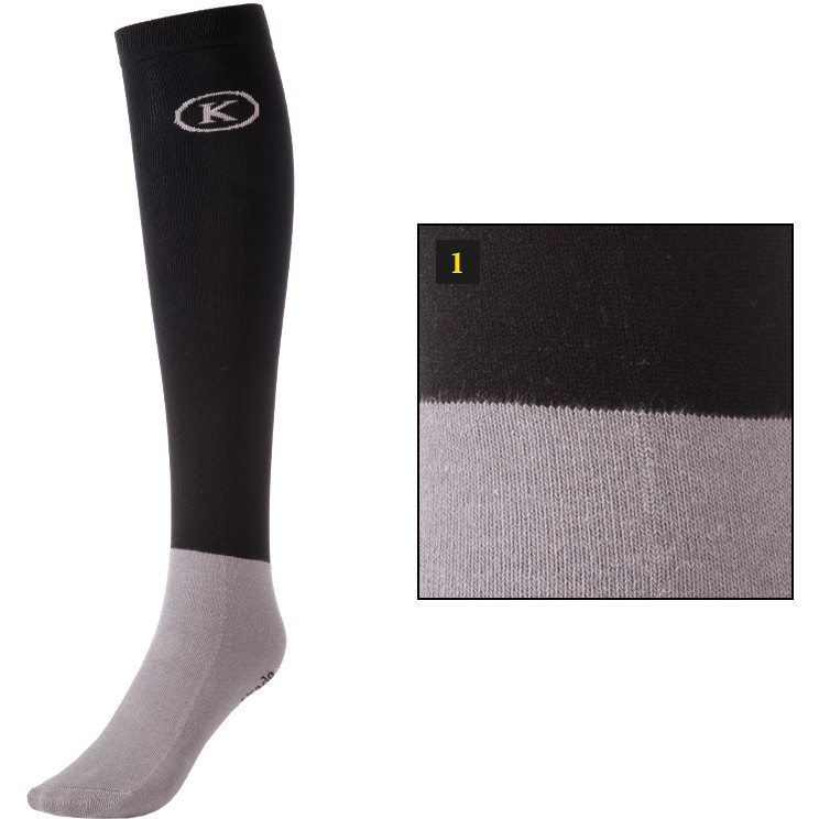 Reitsocken dünn KAVALSOCKS SMART schwarz/grau