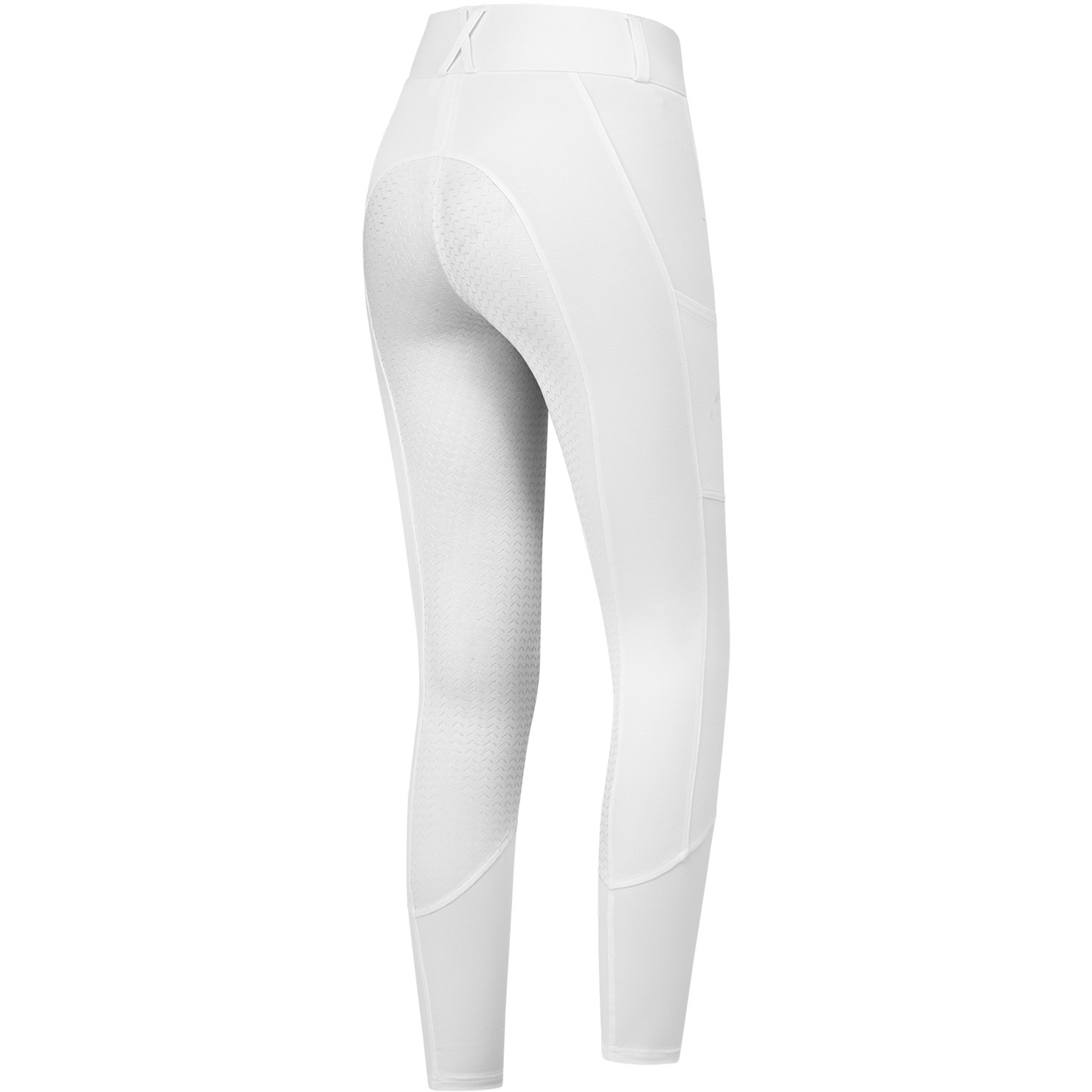 Damen Reithose Silikon Vollbesatz ESSENTIAL High Waist weiß