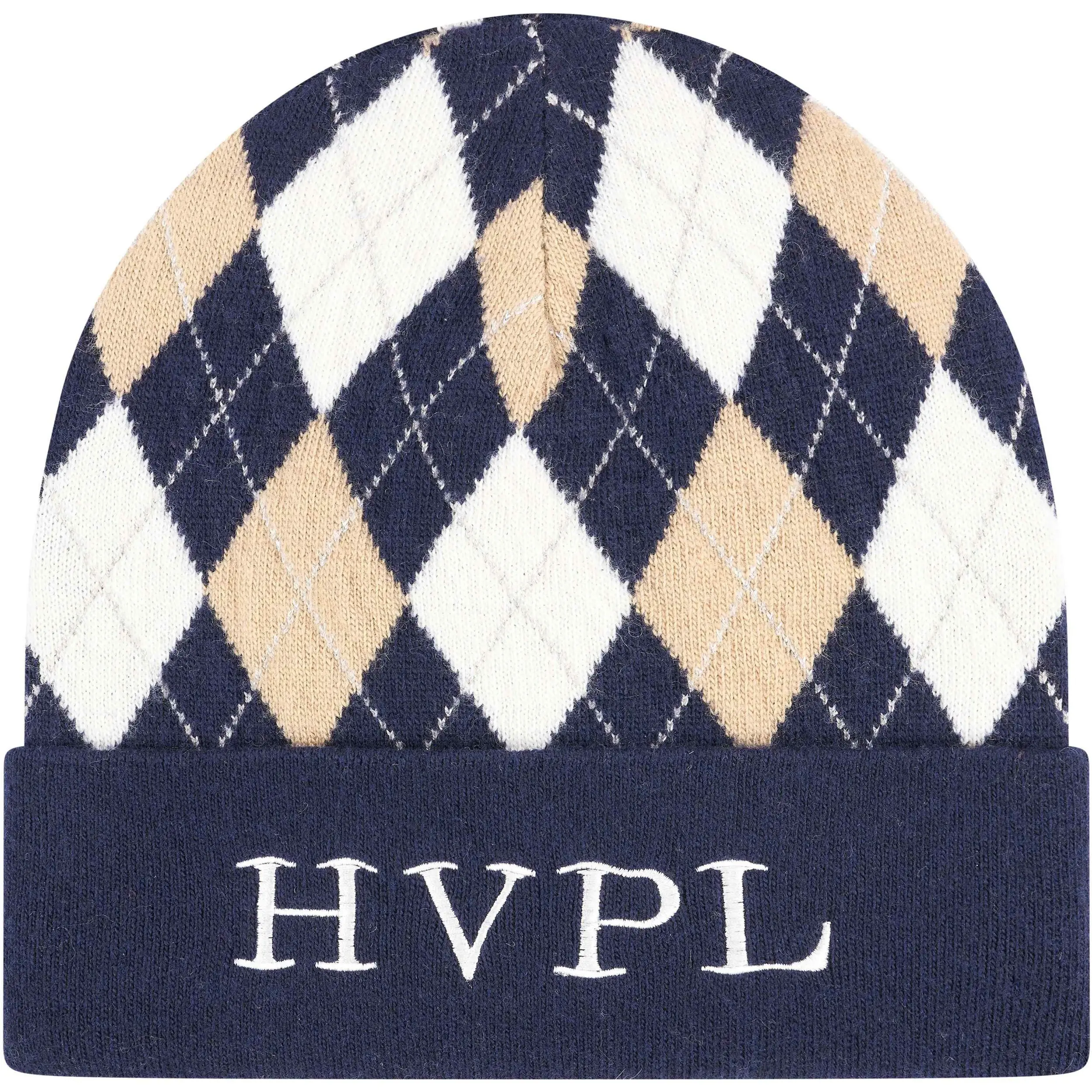 Damen Beanie HVPArgyle navy