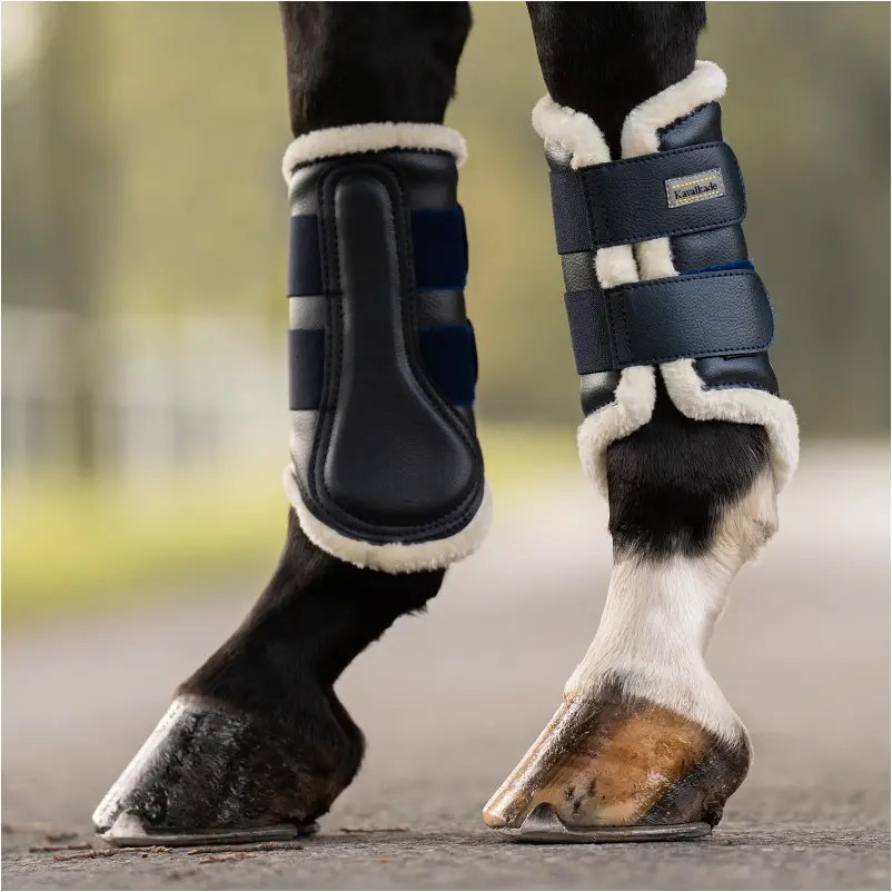 Gamaschen mit Kunstfell (2er Set) ANATOMIC Vegan marine/beige
