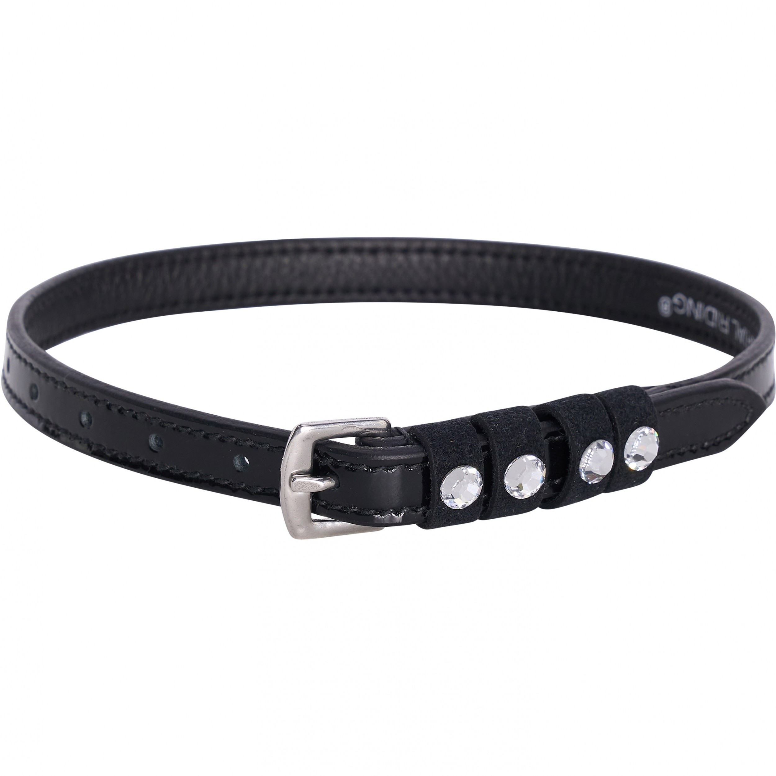 Sporenriemen Leder IRHPardouz kurz black lack/chrystal