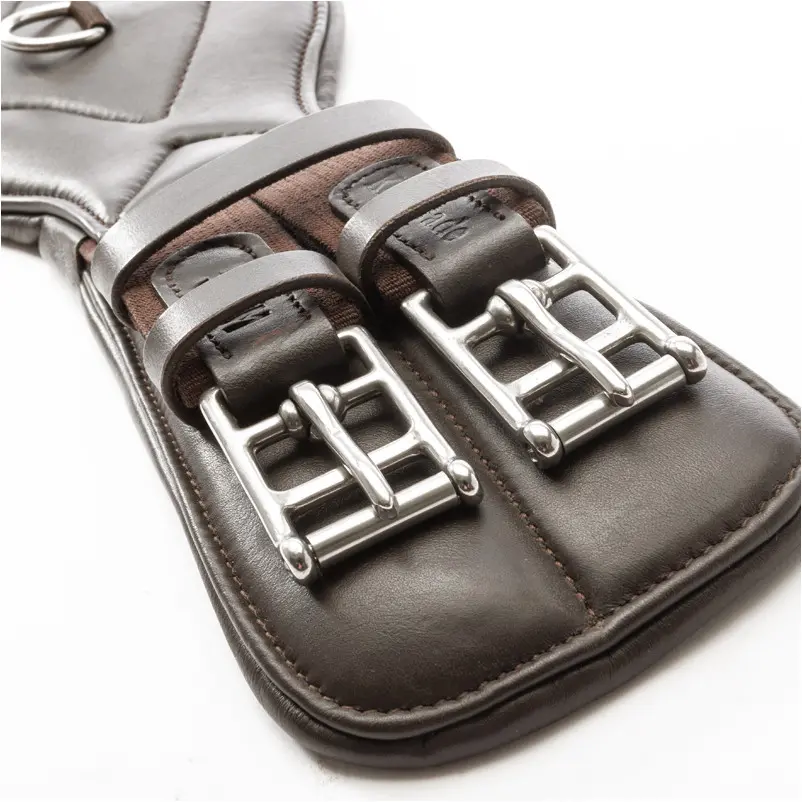 Lederkurzgurt mit Elast COMFORT Softleder braun