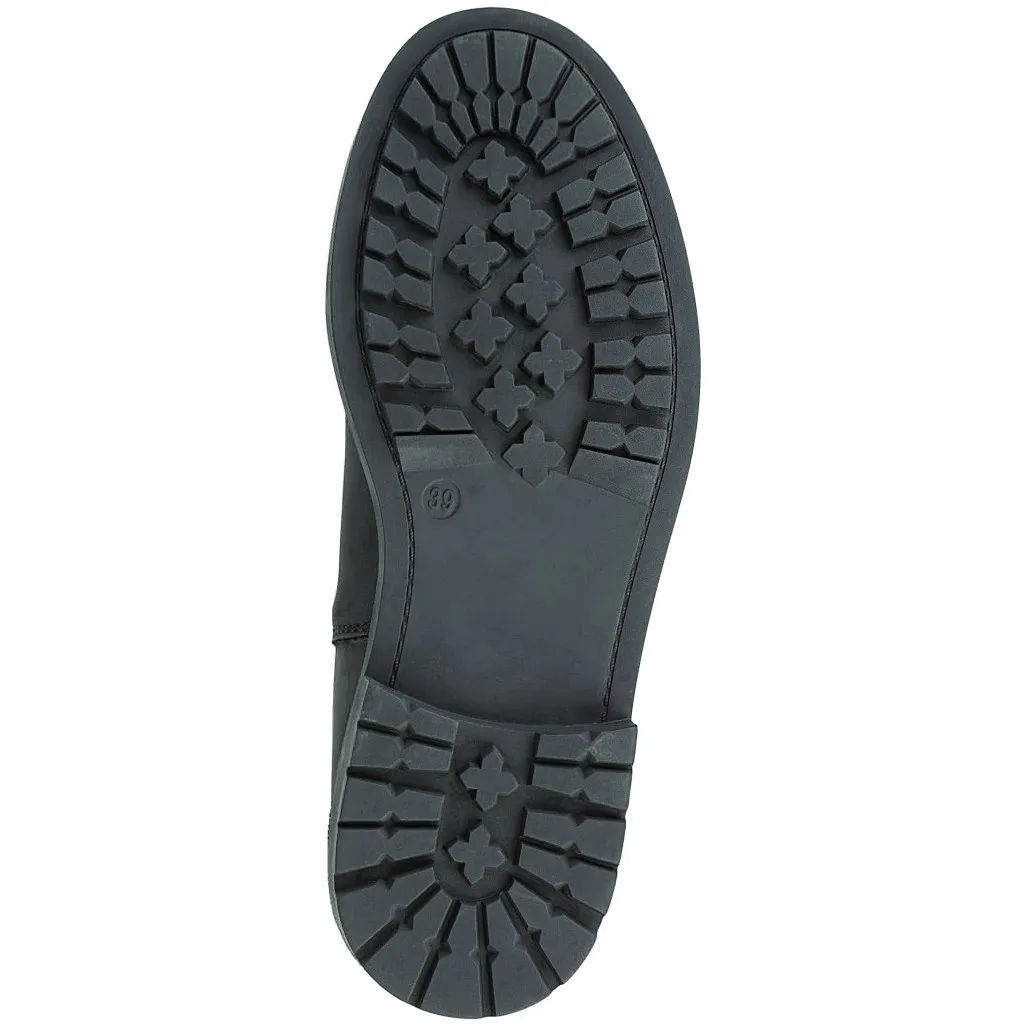 Winter Reitstiefeletten NEW WORK Eco Echtleder schwarz