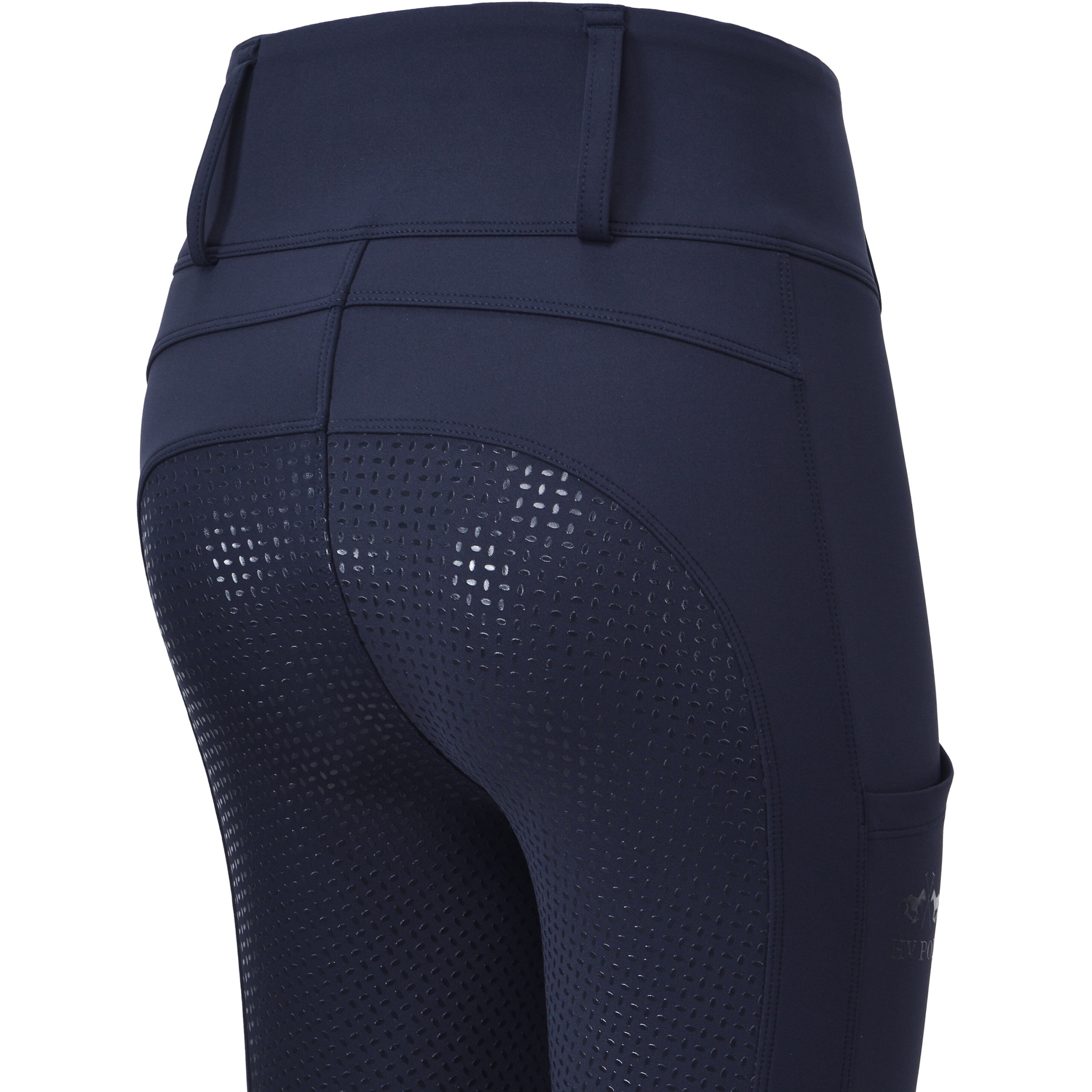 Damen Reitleggings Silikon Vollbesatz HVPManou navy