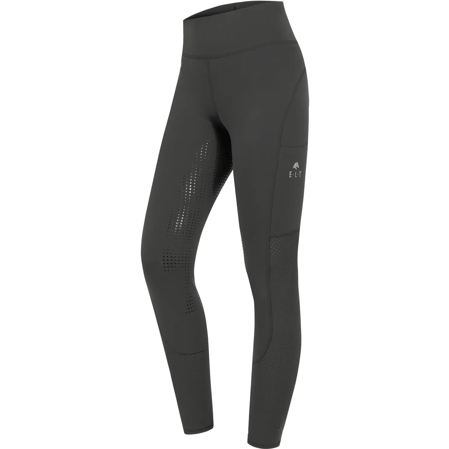 Damen Reitleggings Silikon Vollbesatz HANNA MESH High Waist schlamm