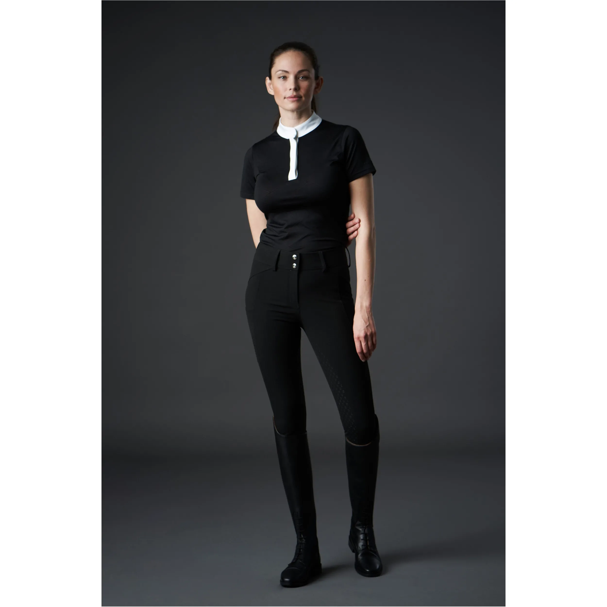 Damen Reithose Silikon Vollbesatz LEONI schwarz