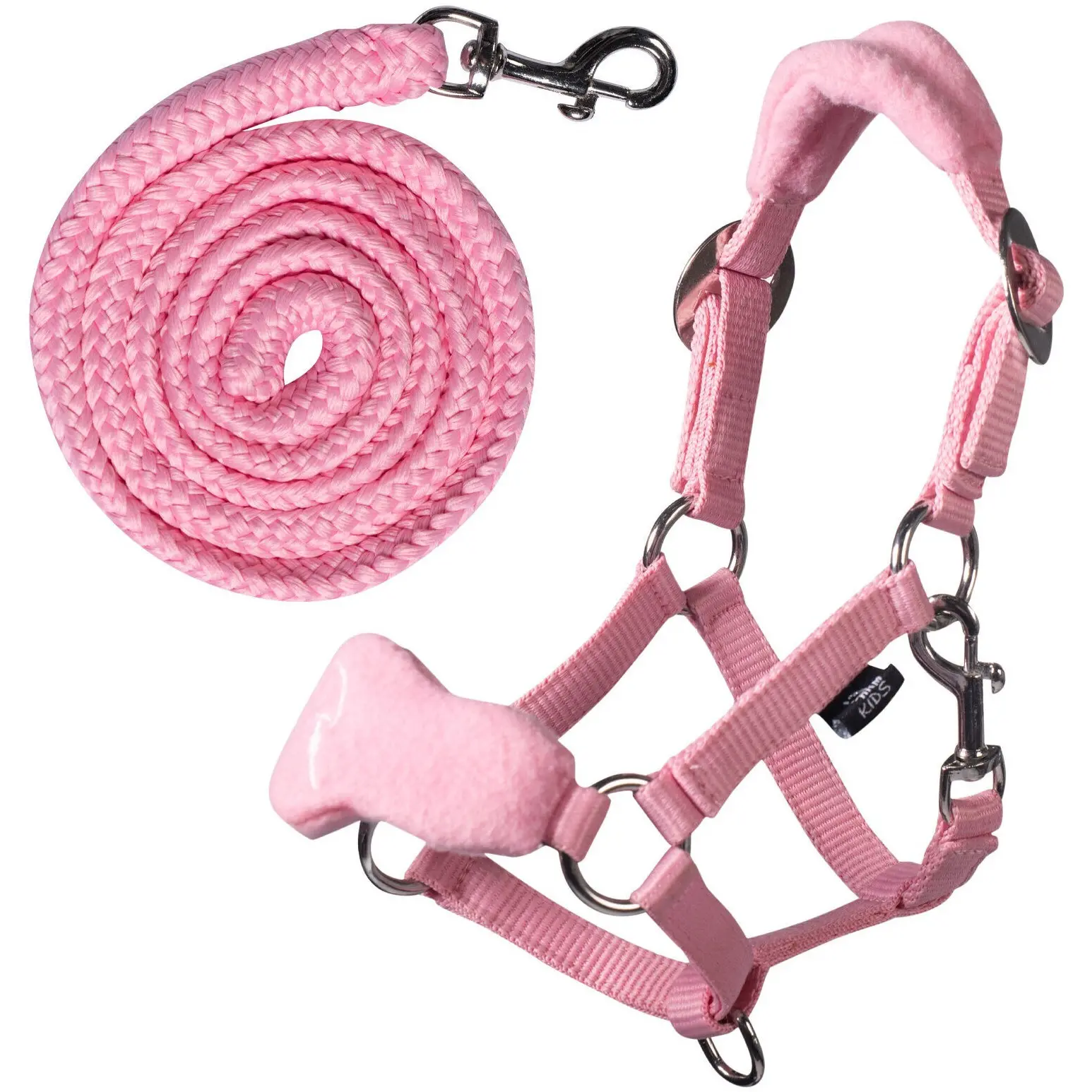 Halfter mit Fleece und Strick HOBBY HORSING rosa