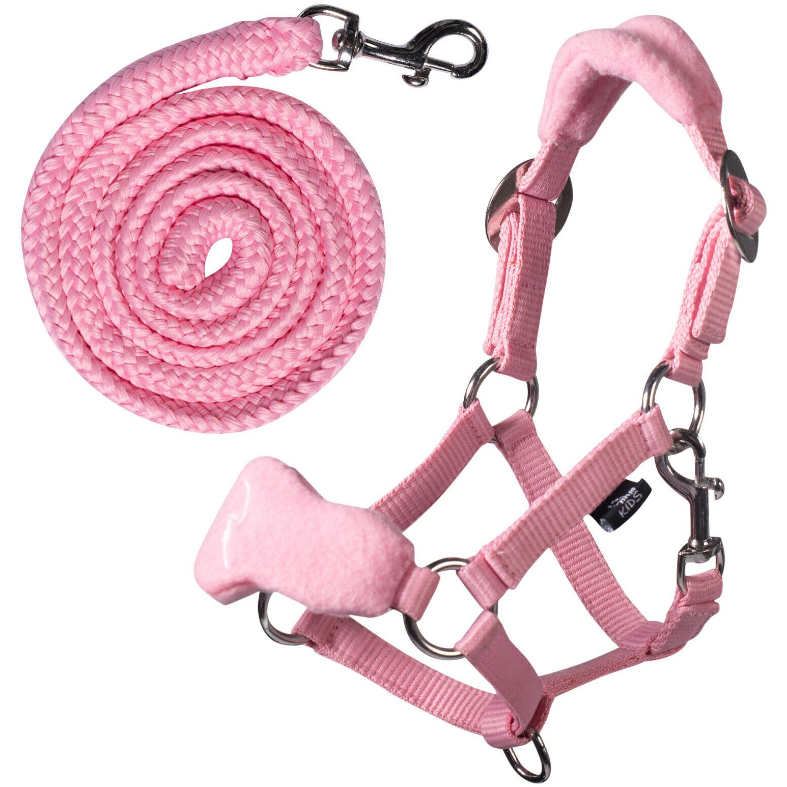 Halfter mit Fleece und Strick HOBBY HORSING rosa