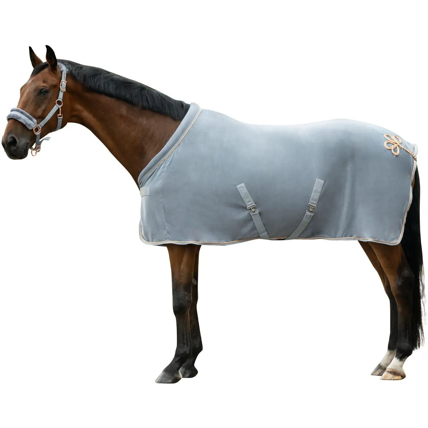 Abschwitzdecke ROSEGOLD GLAMOUR STYLE grau/rosegold