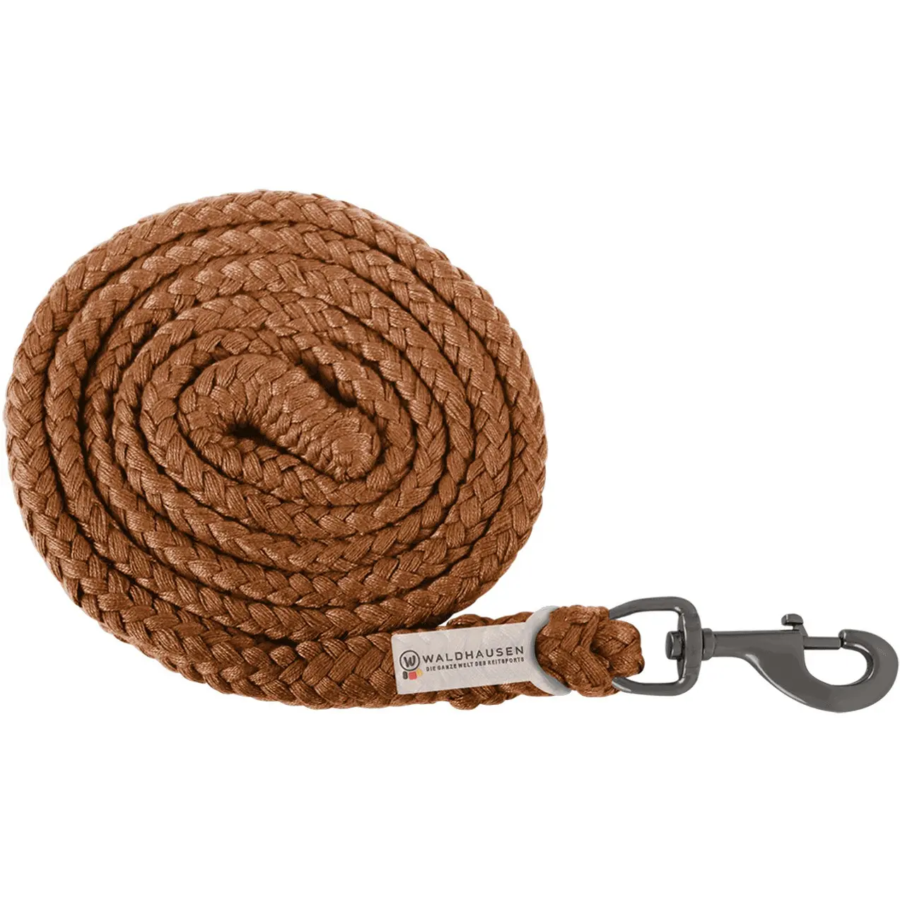 Anbindestrick mit Karabiner PLUS zimt 200cm