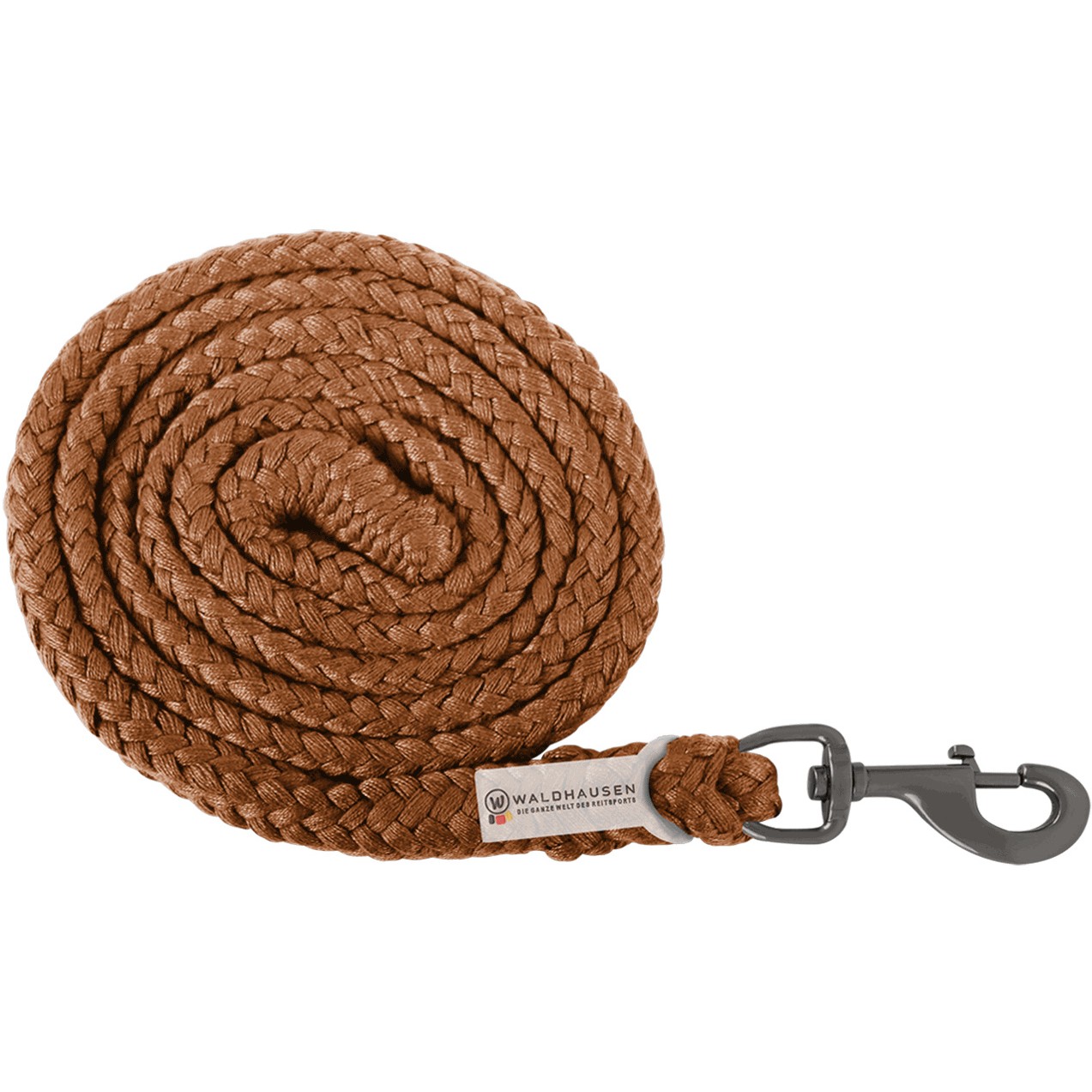Anbindestrick mit Karabiner PLUS zimt 200cm