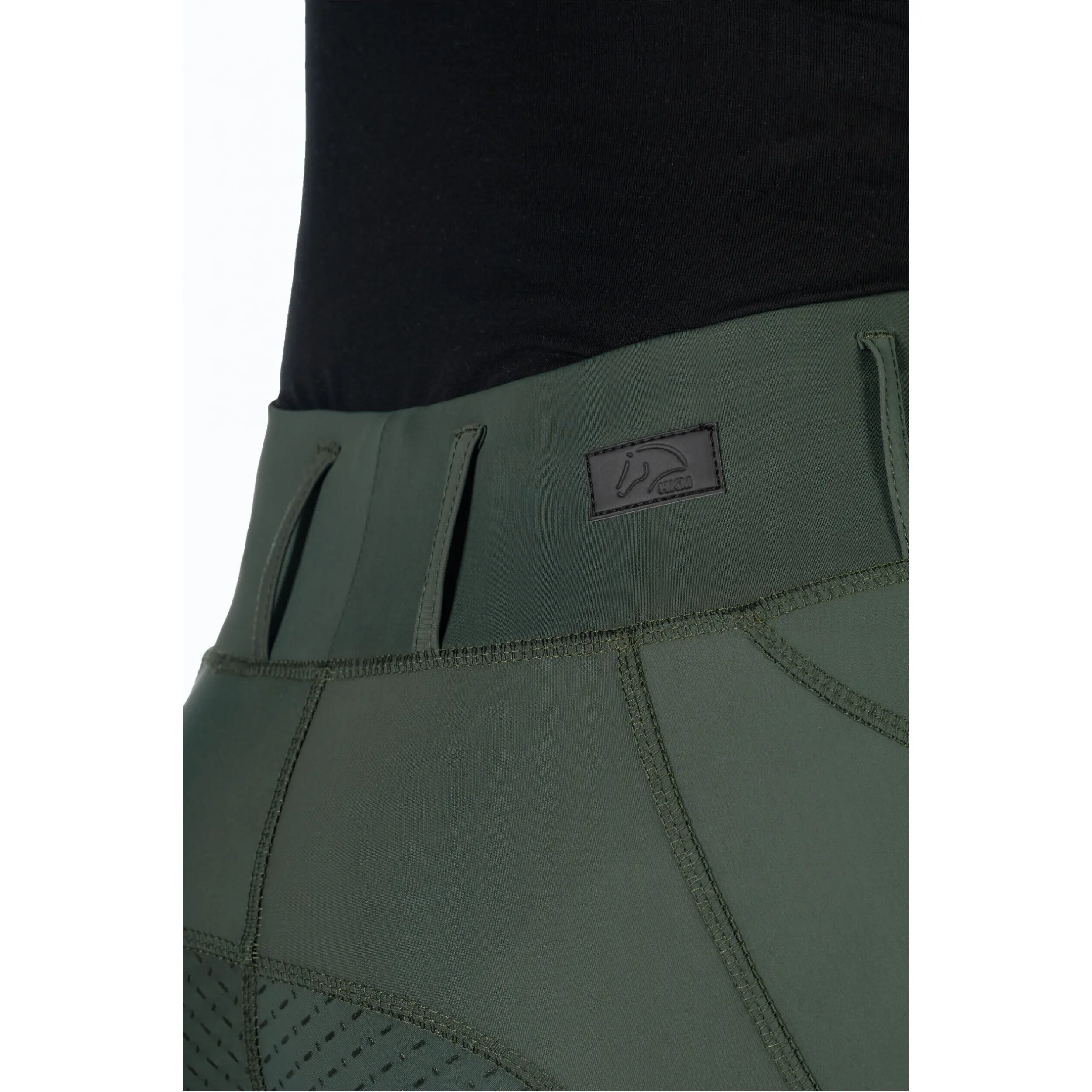 Damen Reitleggings Silikon Vollbesatz JIL HIGH WAIST olivgrün