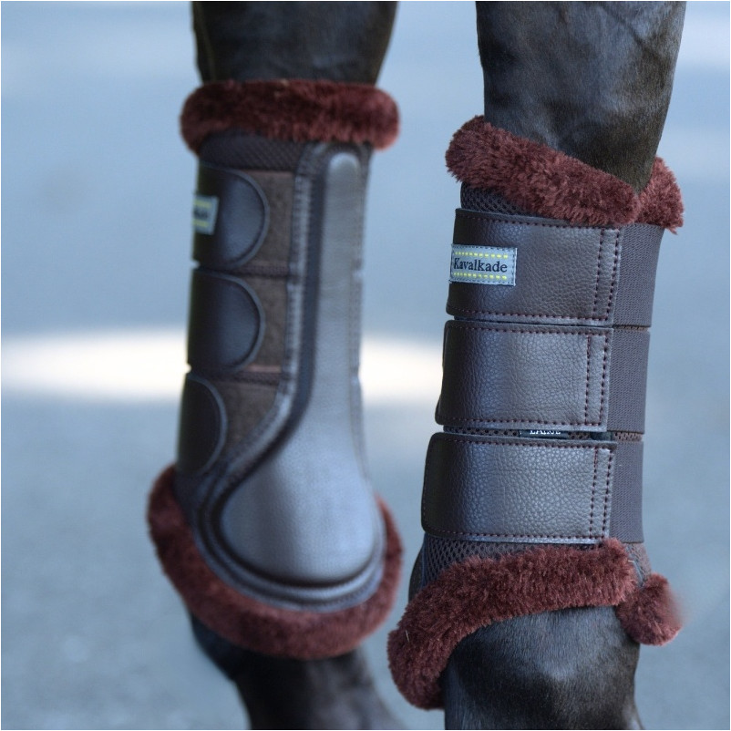 Gamaschen mit Kunstfell ANATOMIC MESH braun