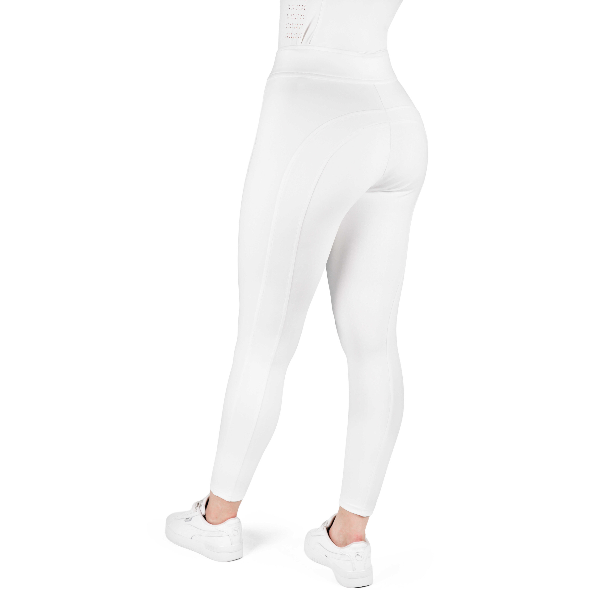 Damen Reitleggings Silikon Vollbesatz EK-BIRDY weiß