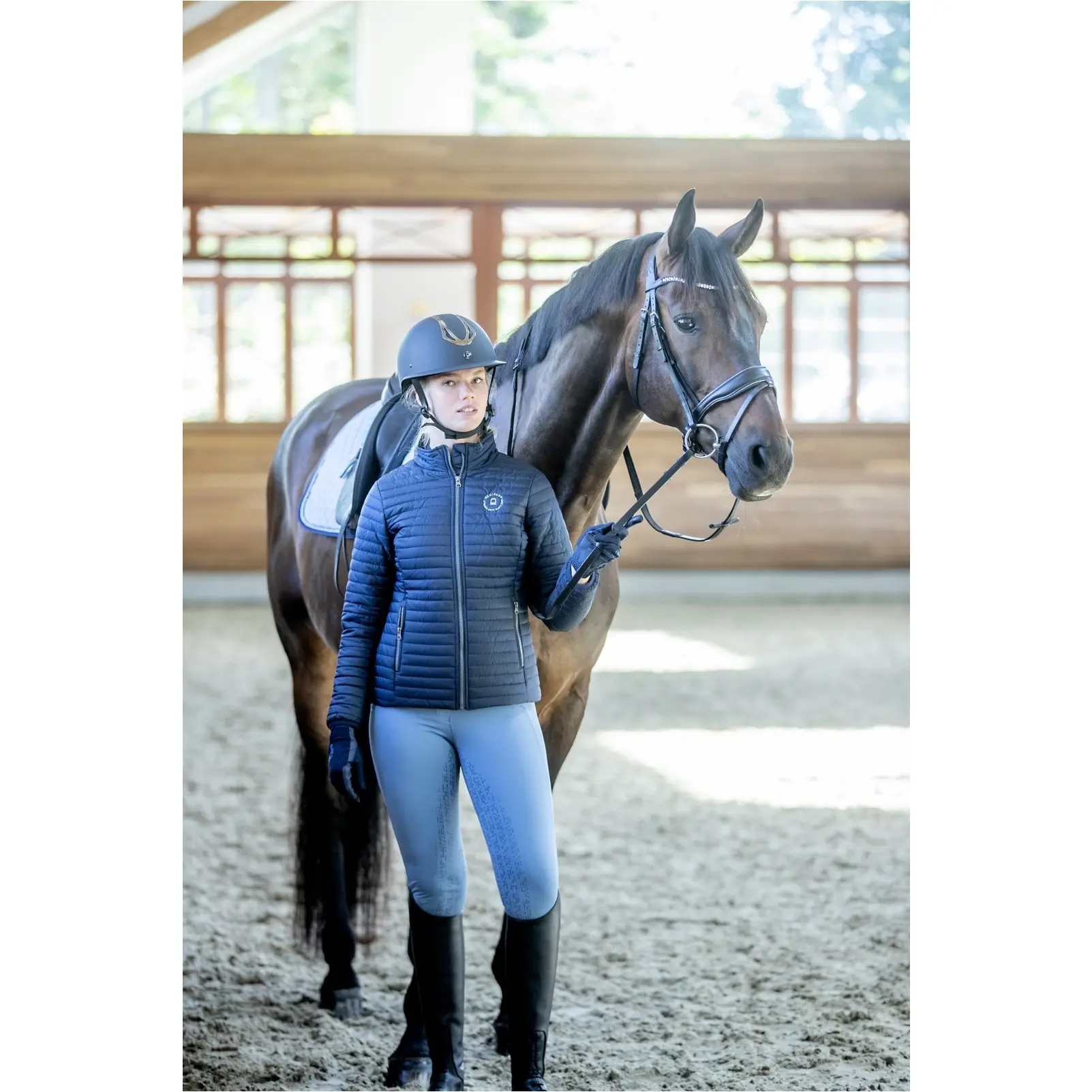 Damen Reitleggings Silikon Vollbesatz KALEA coronet blue
