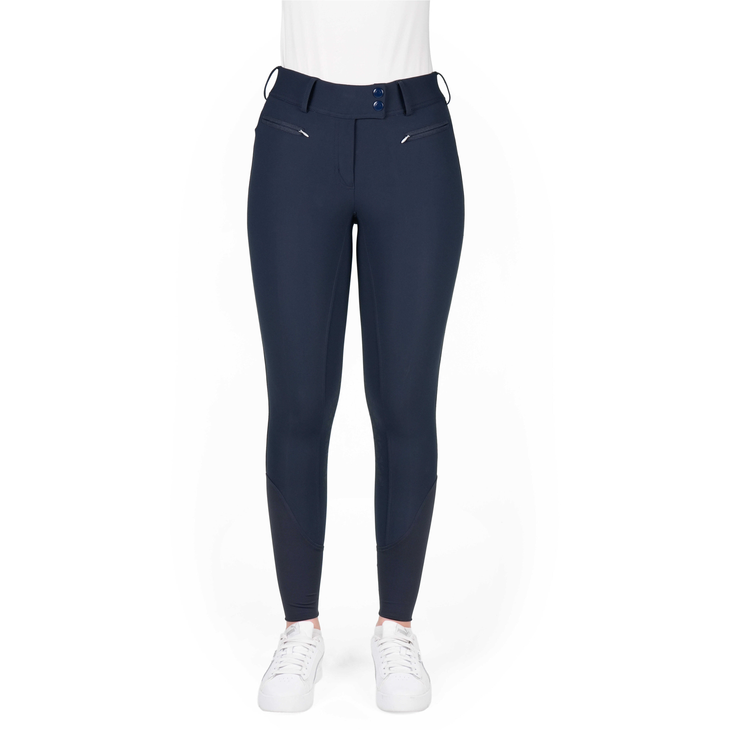 Damen Reithose Silikon Kniebesatz EK-SALLY navy
