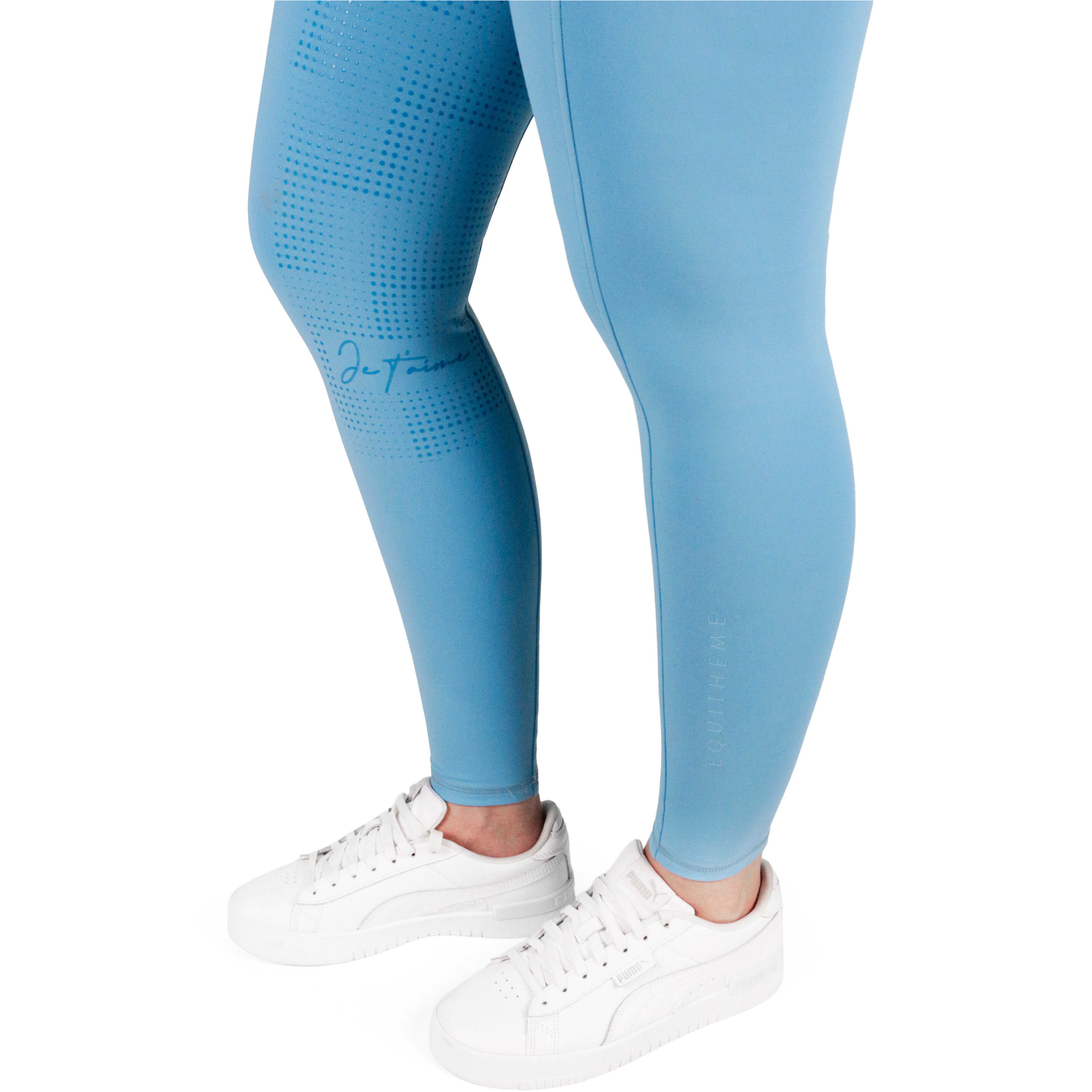 Damen Reitleggings Silikon Vollbesatz EK-Fanny himmelblau 