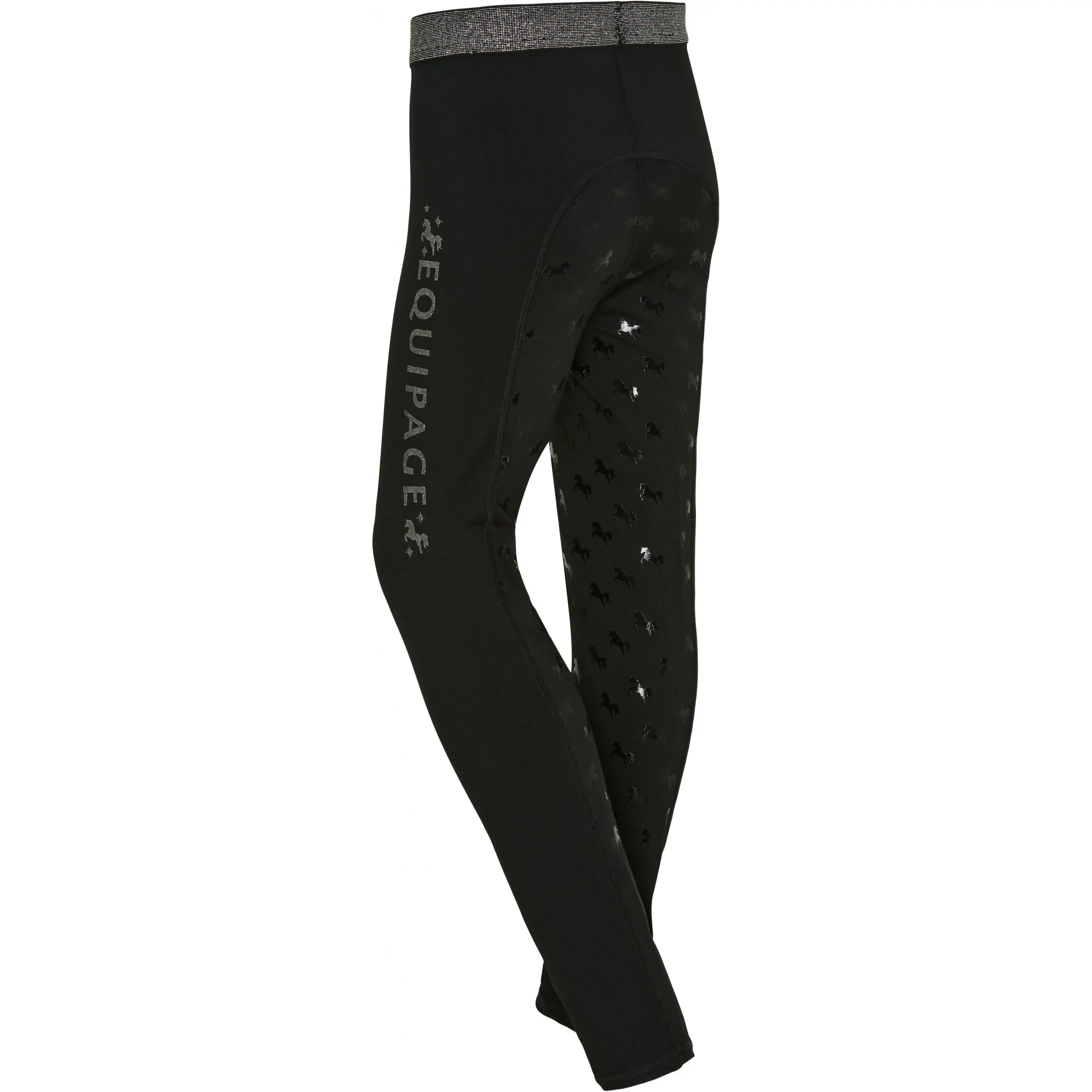Kinder Reitleggings Silikon Vollbesatz MAGGIE schwarz