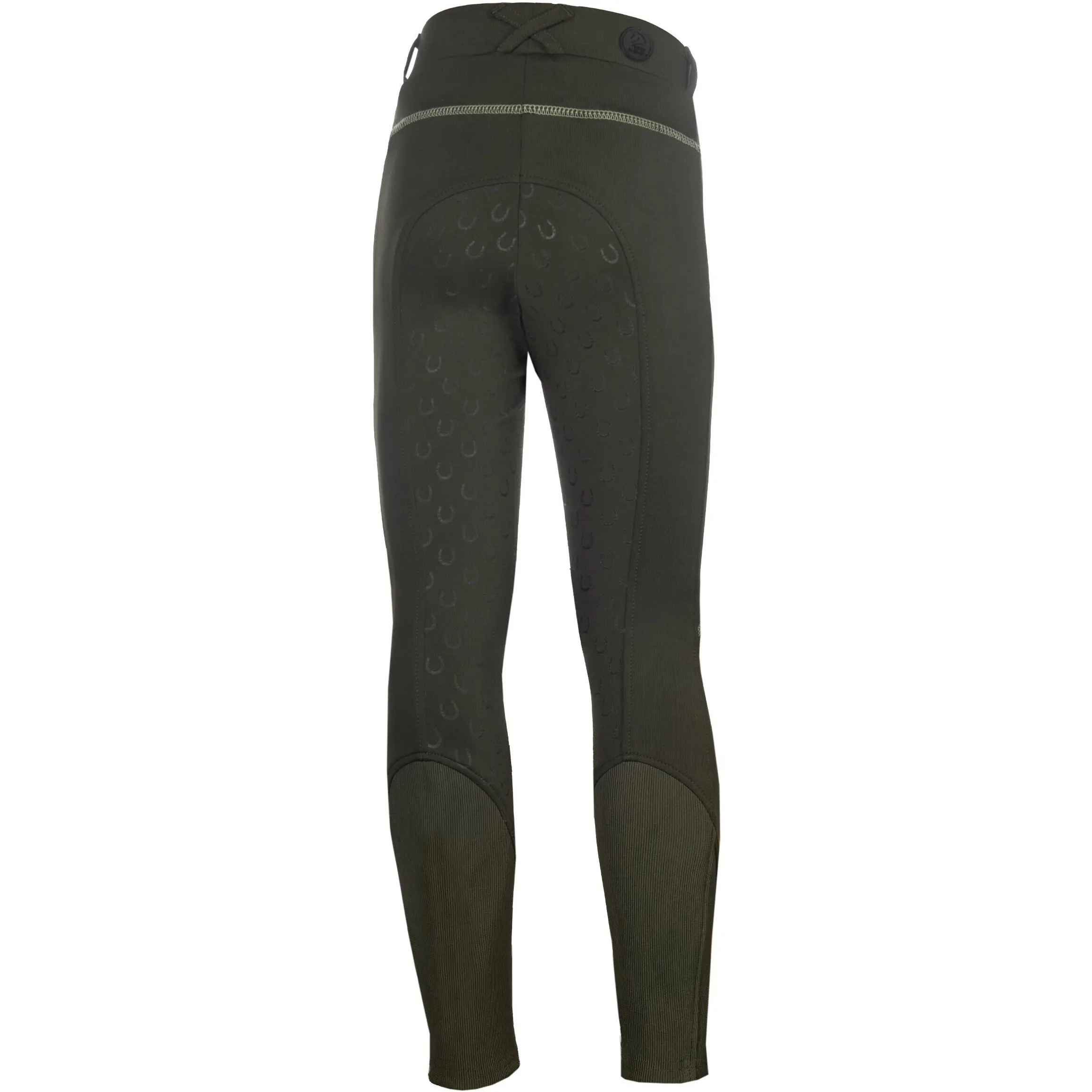 Kinder Reitleggings Silikon Vollbesatz CLAIRE graugrün