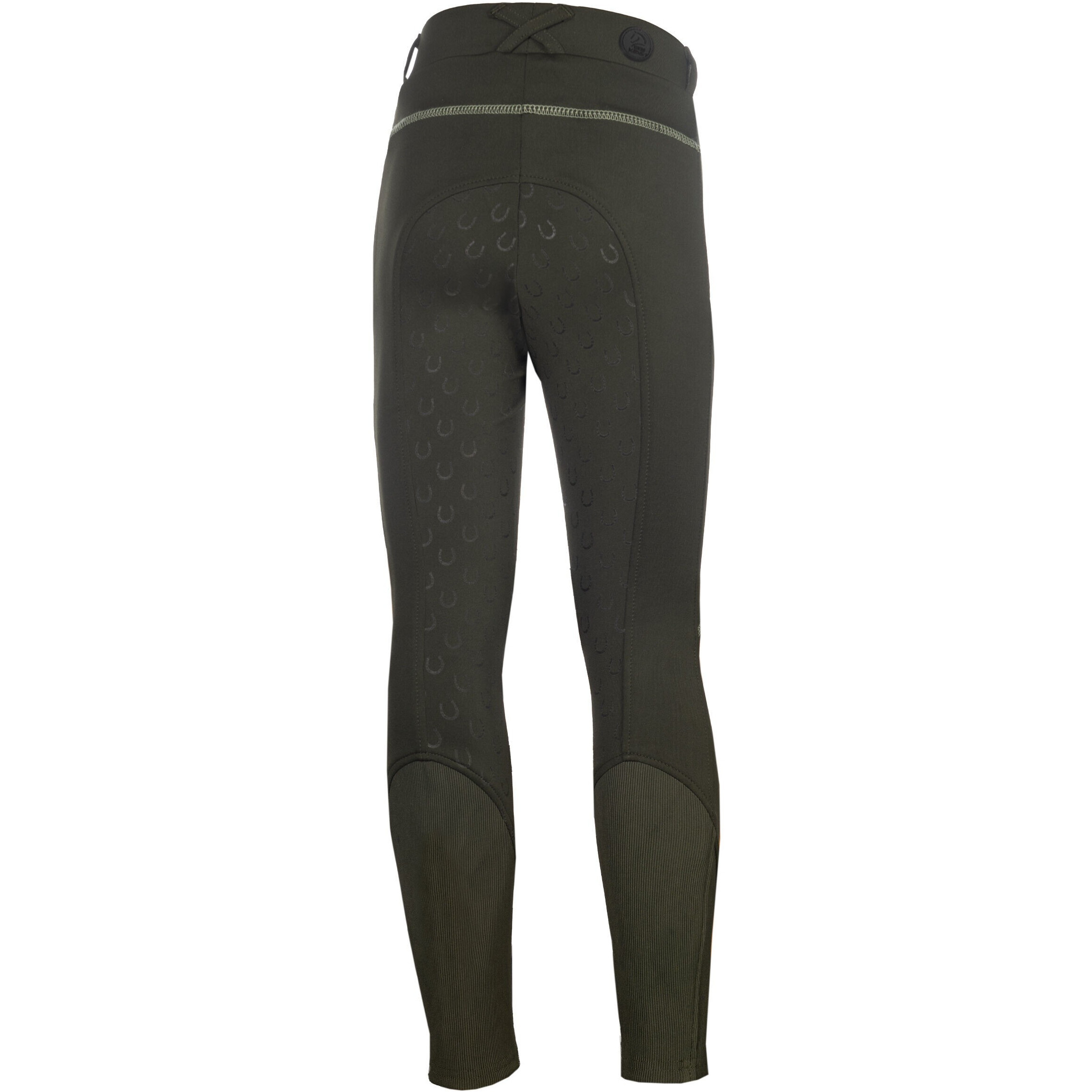 Kinder Reitleggings Silikon Vollbesatz CLAIRE graugrün