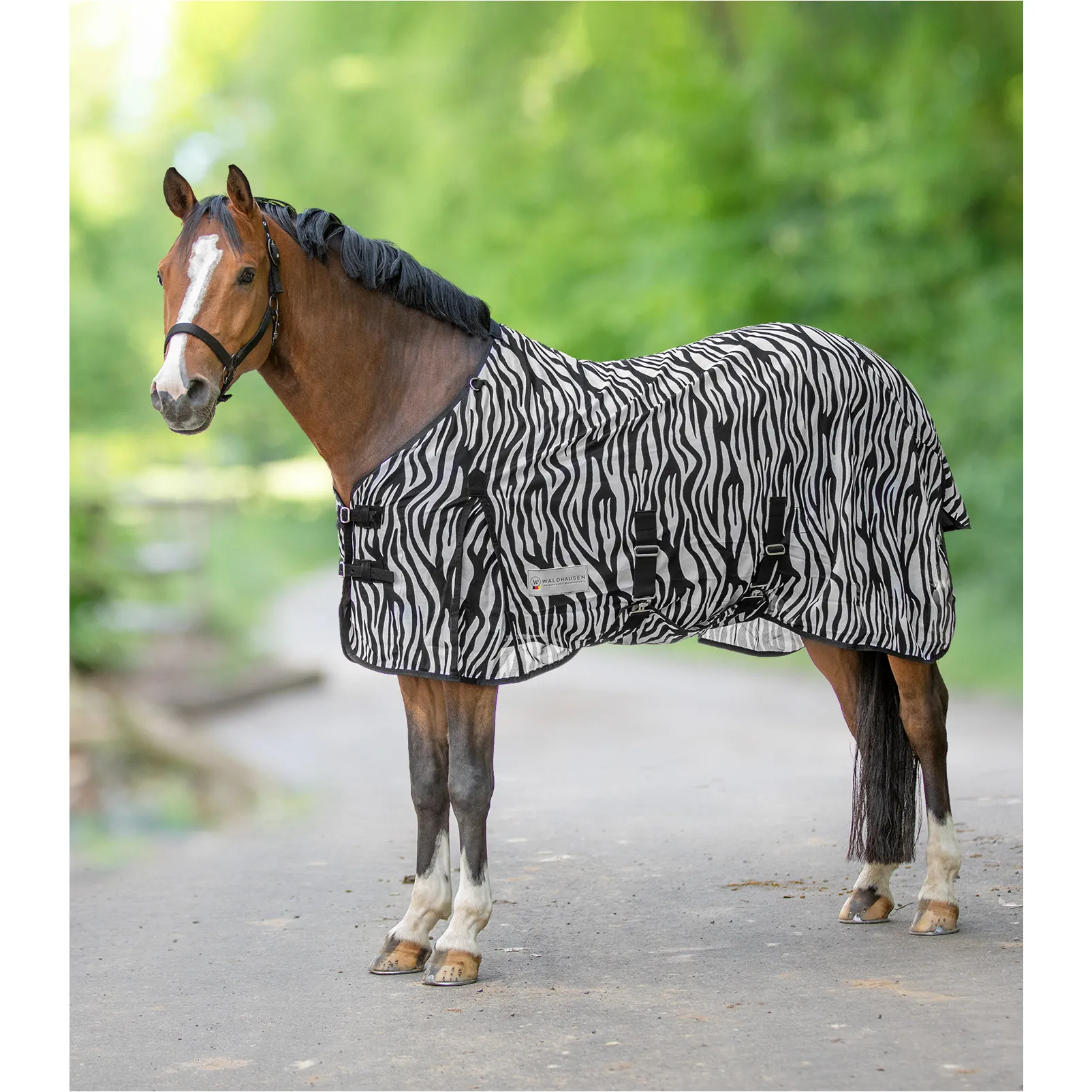 Fliegendecke ZEBRA schwarz/weiß