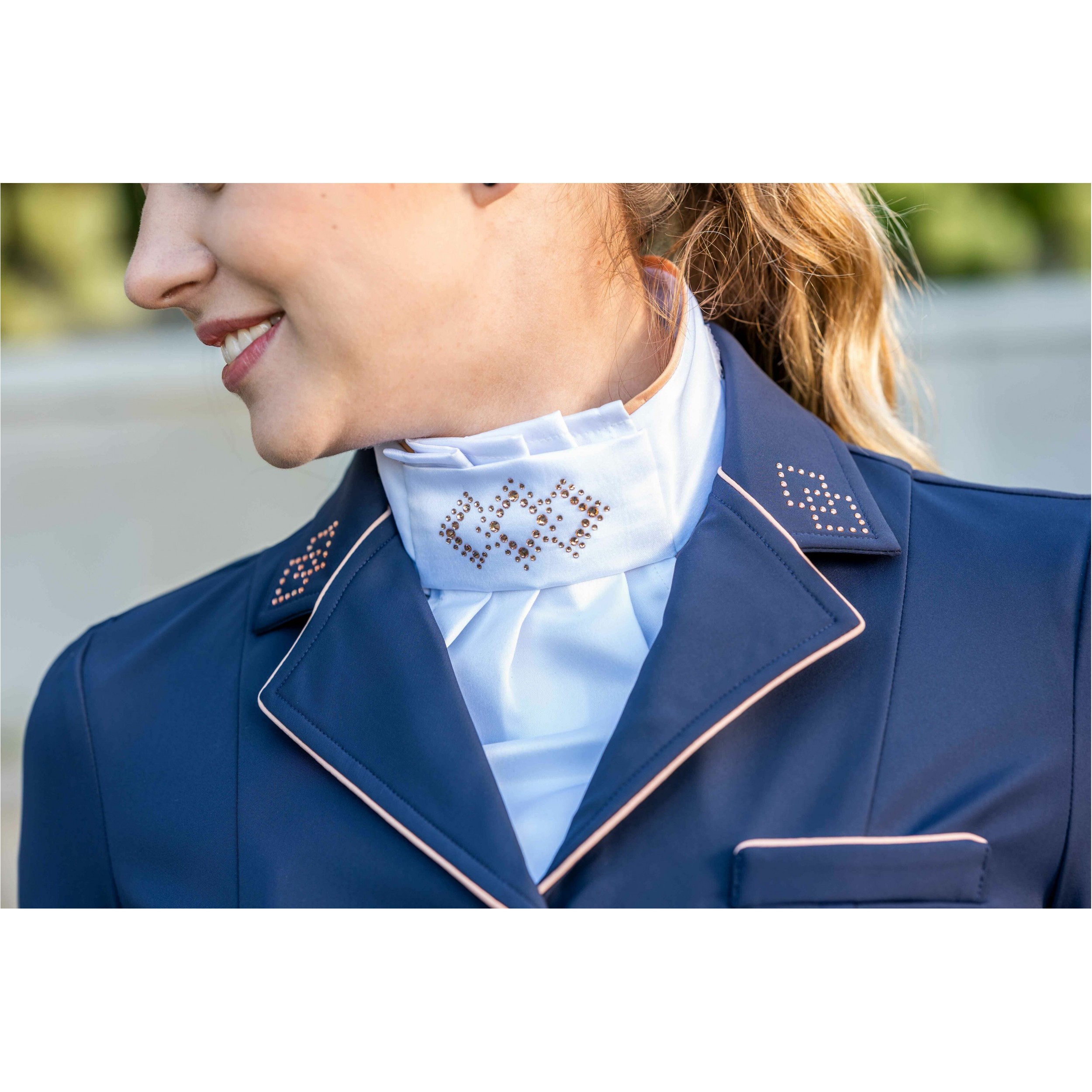 Plastron ABBY weiß/rosegold