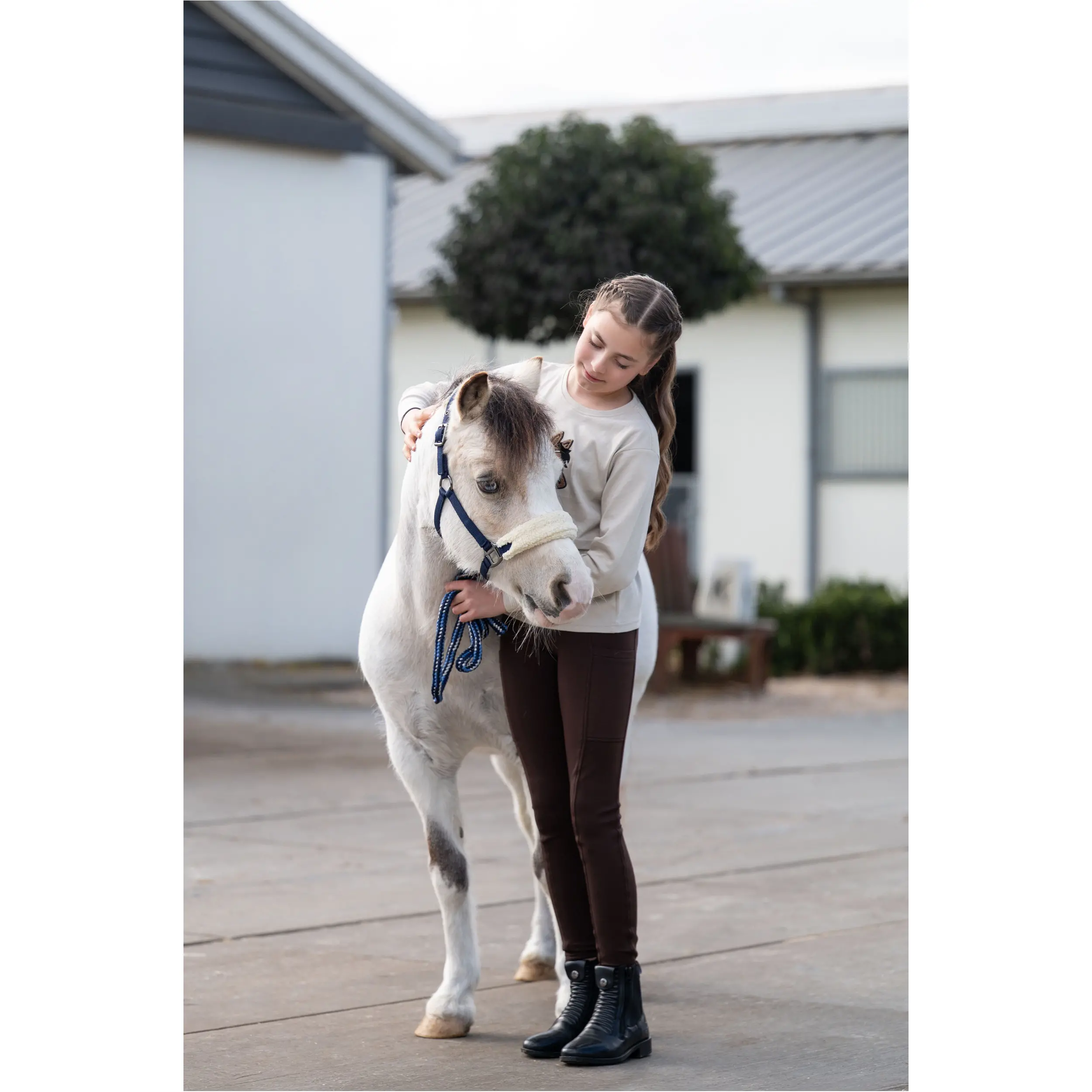 Winter Kinder Reitleggings Silikon Vollbesatz MIA dunkelbraun