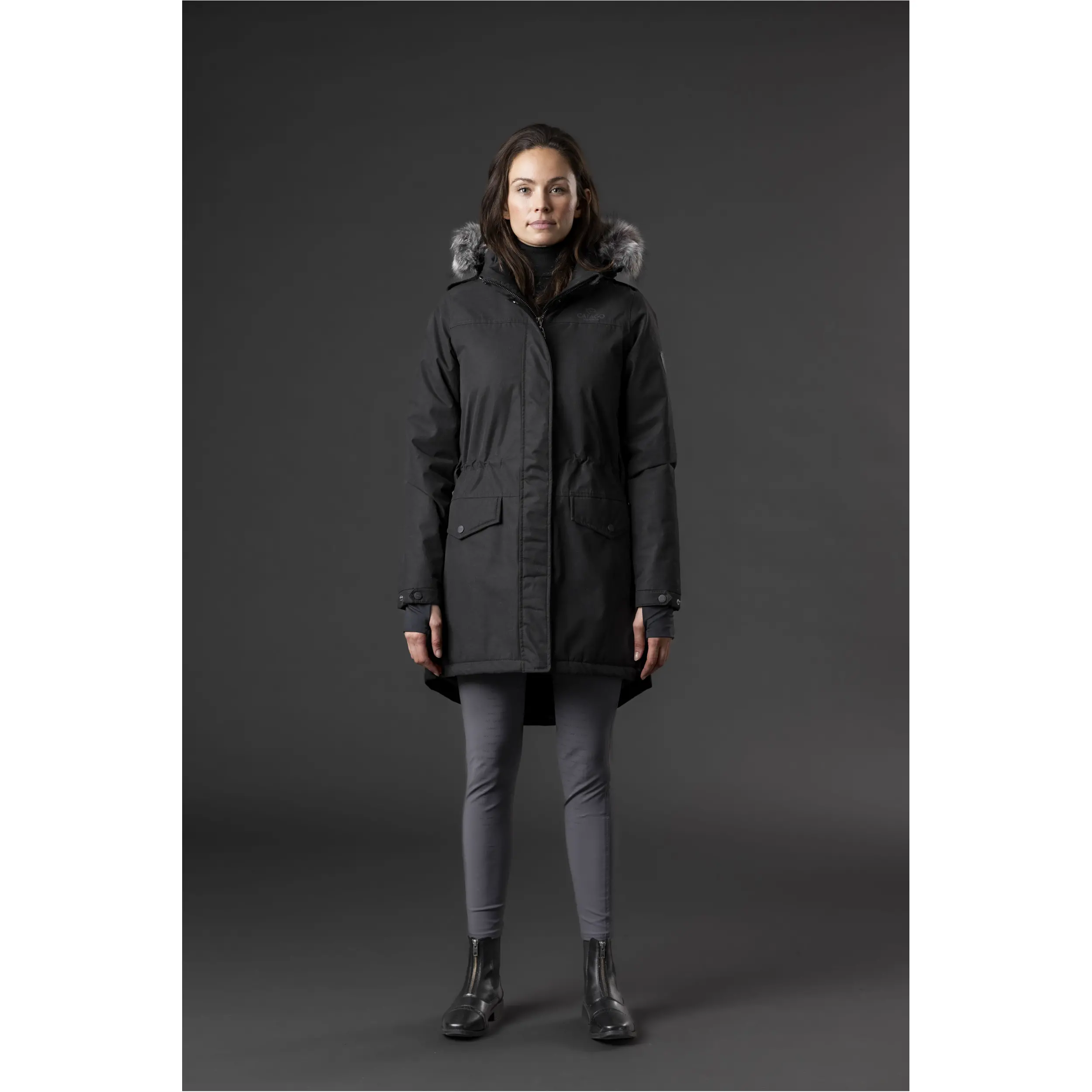 Damen Winterreitmantel AMY schwarz