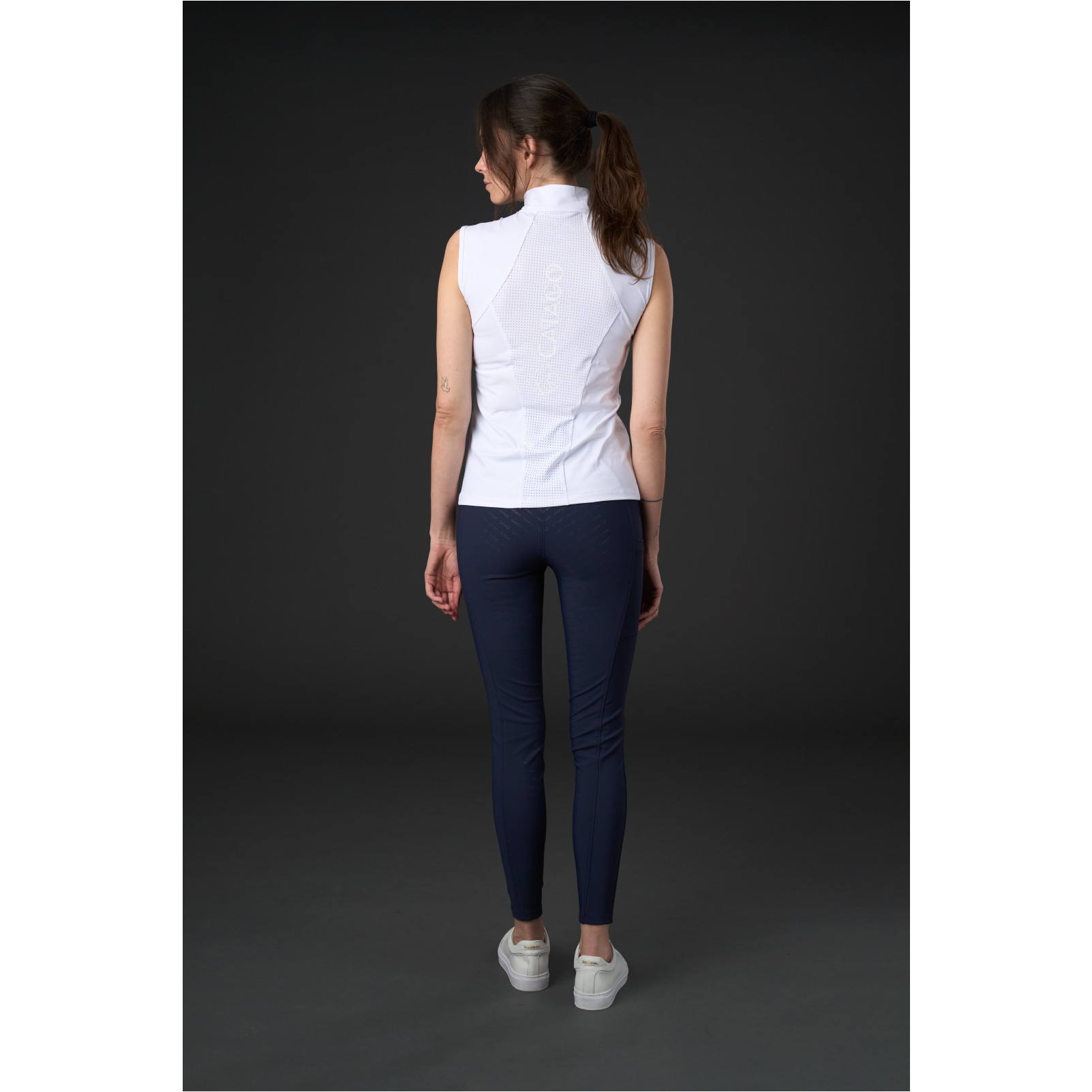Damen Turniershirt Ärmellos TEODORA weiß