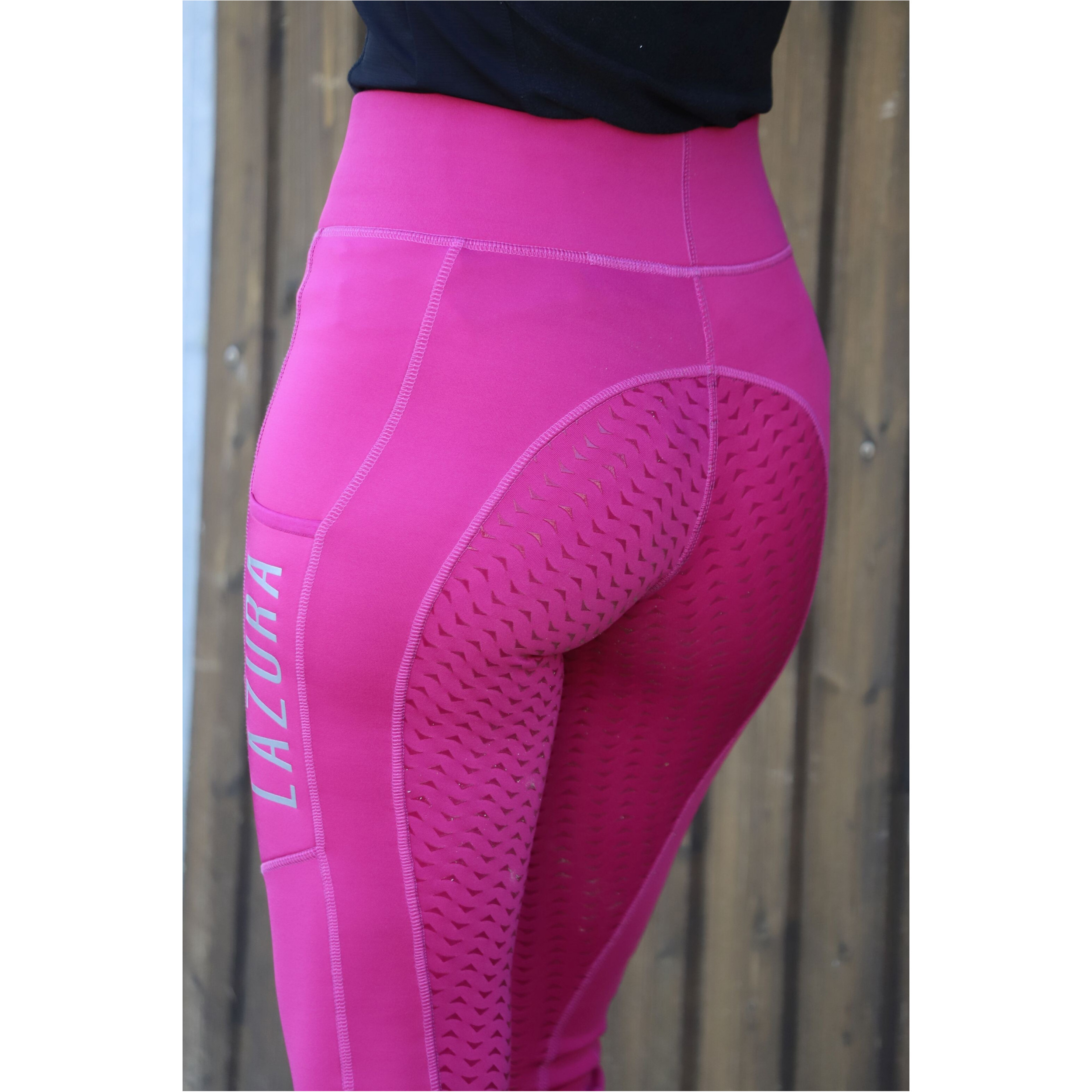 Damen Reitleggings Silikon Vollbesatz EMILIA fuchsia