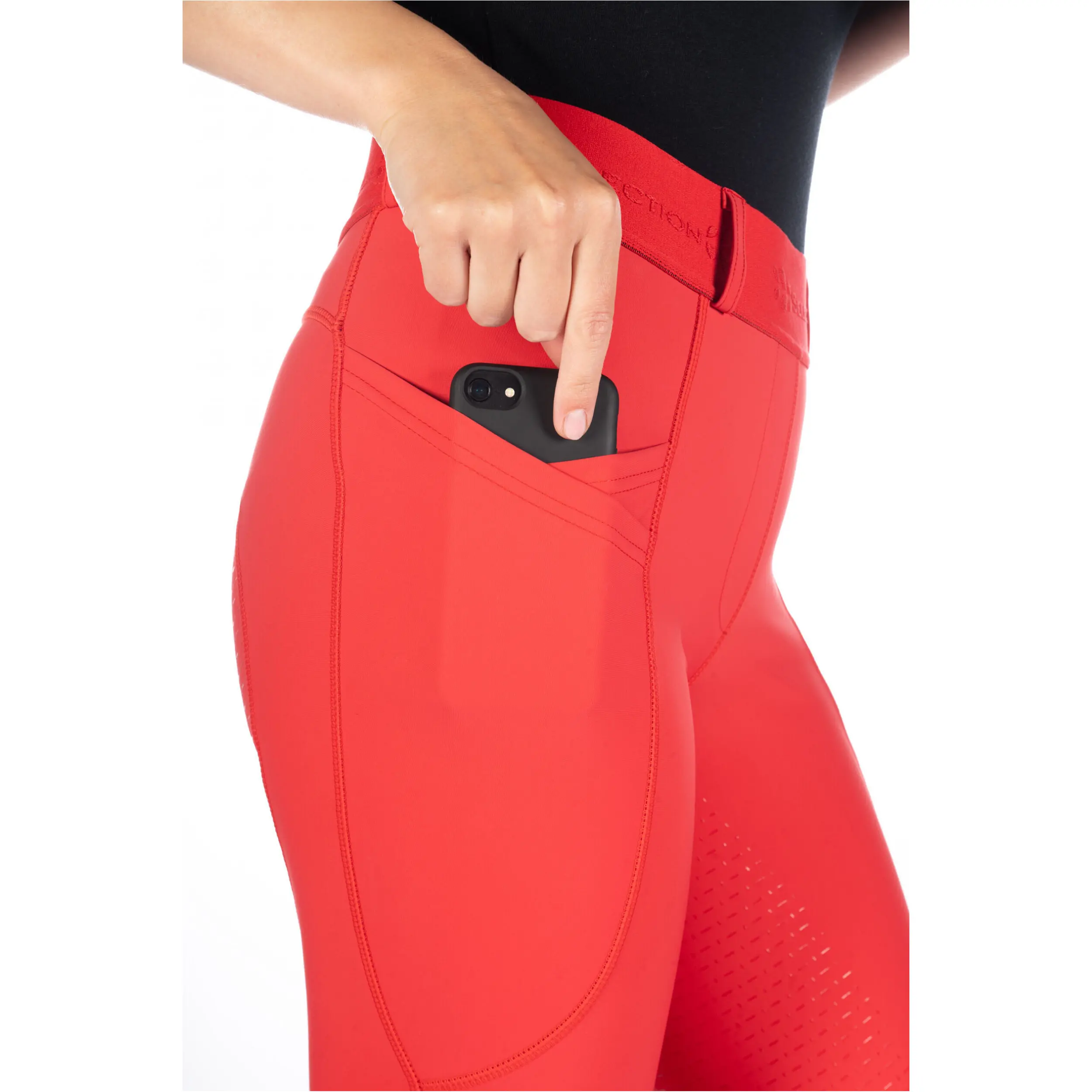 Damen Reitleggings Silikon Vollbesatz ARUBA rot