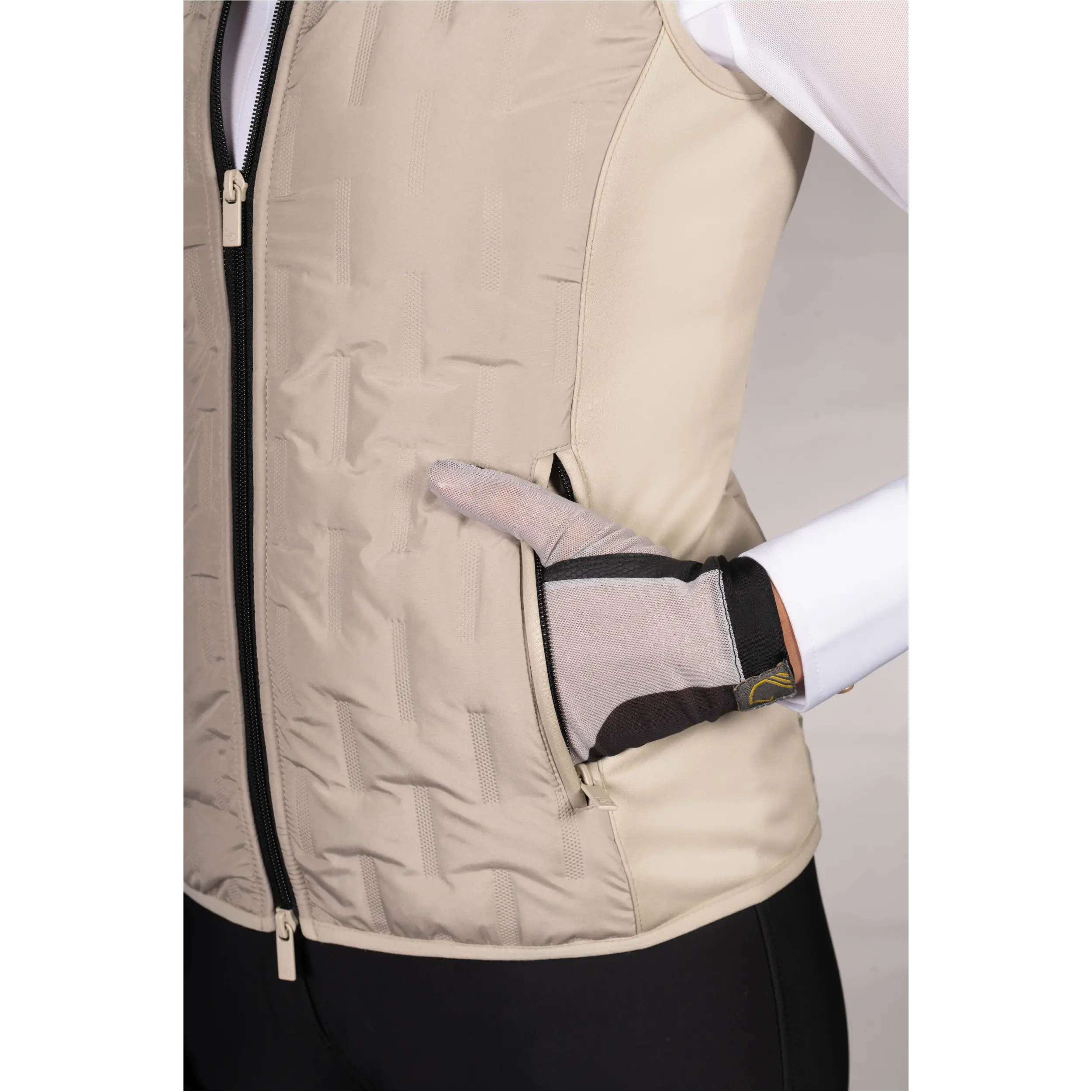 Damen Reitweste LIMONE grau/beige