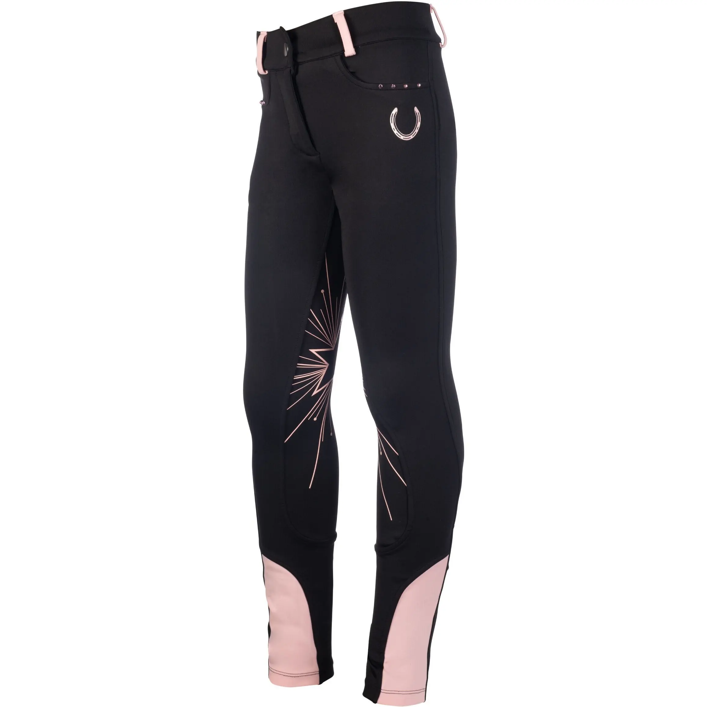 Kinder Silikon Vollbesatz Reithose POLLY schwarz