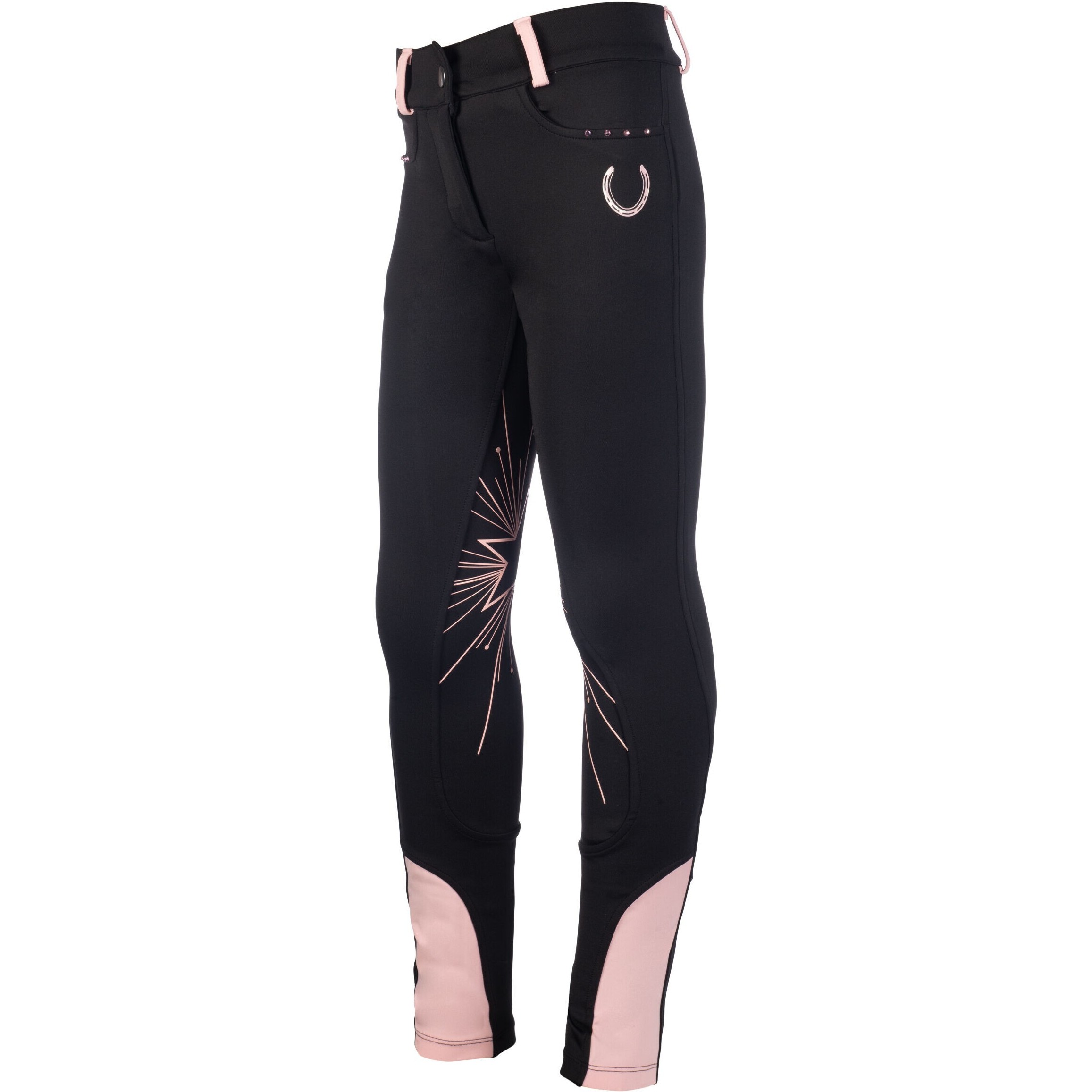 Kinder Silikon Vollbesatz Reithose POLLY schwarz